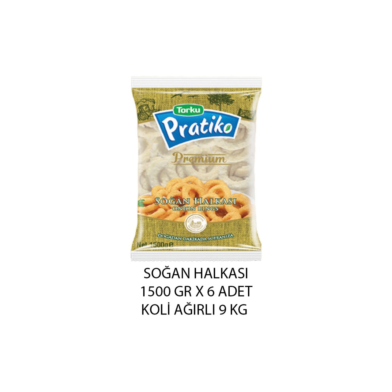 Torku Pratiko Premium Soğan Halkası Kroket 9 Kg. (Kolisiyle)