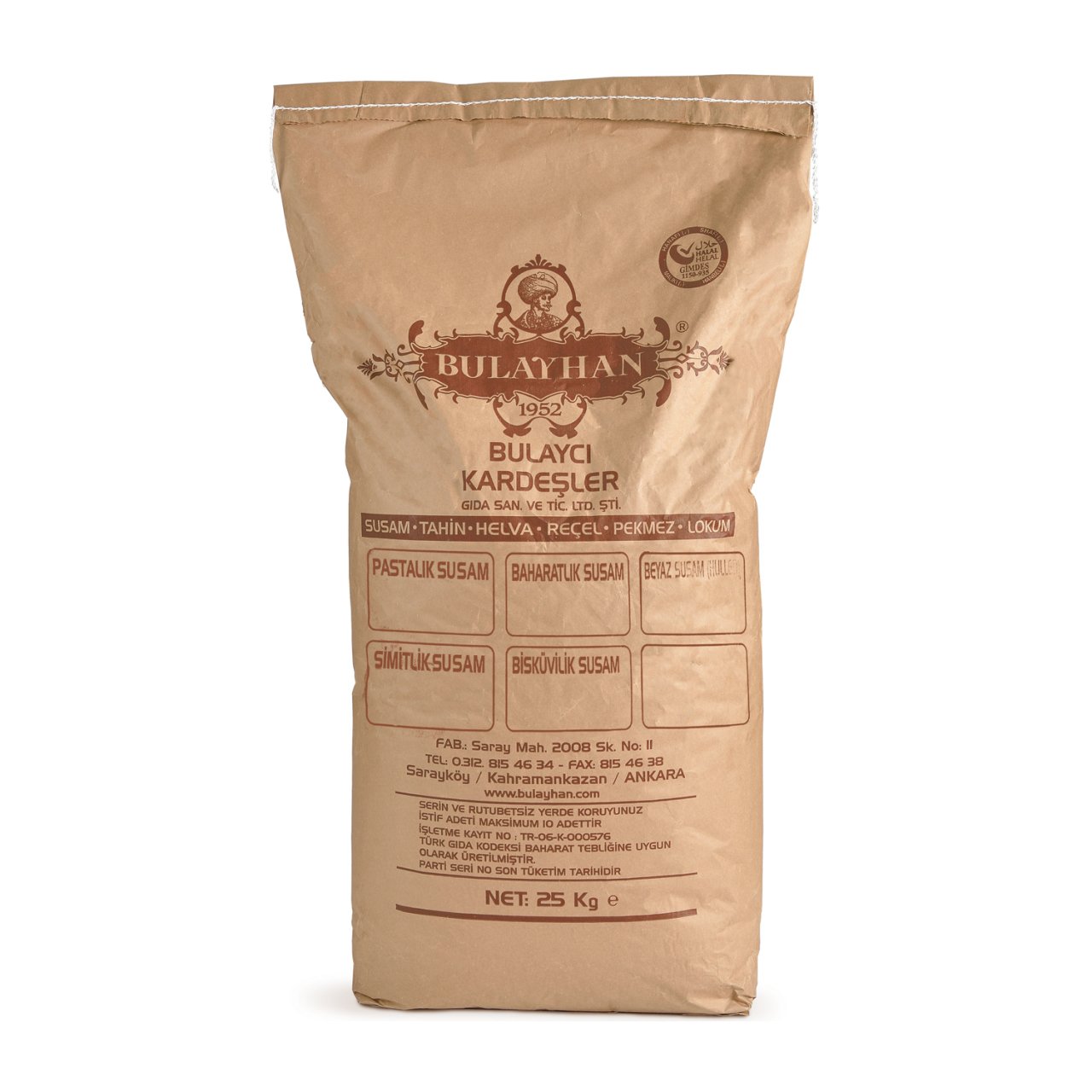 Bulayhan Pastalık Beyaz Susam 25 Kg