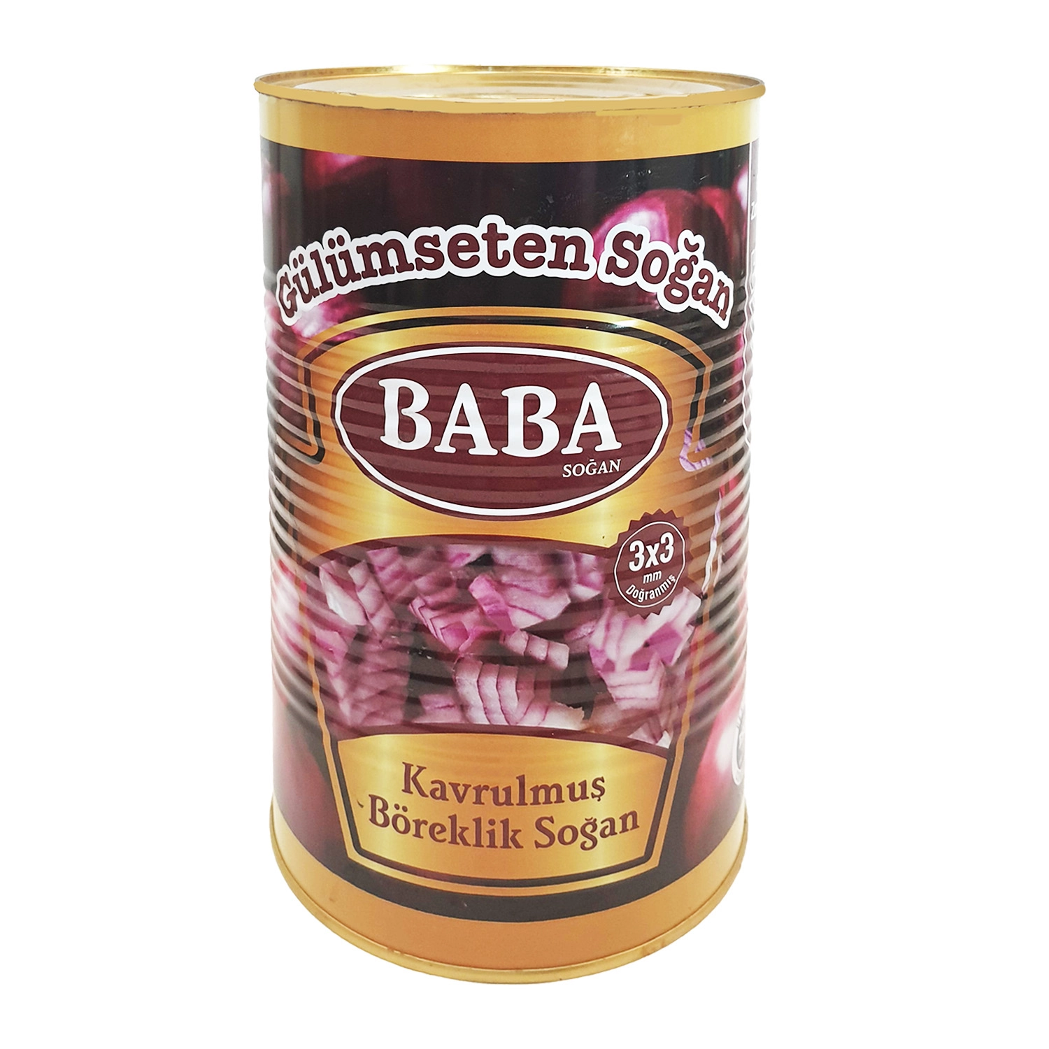 Baba Soğan Konservesi 4 Kg (3x3 mm Doğranmış Kavrulmuş Böreklik)