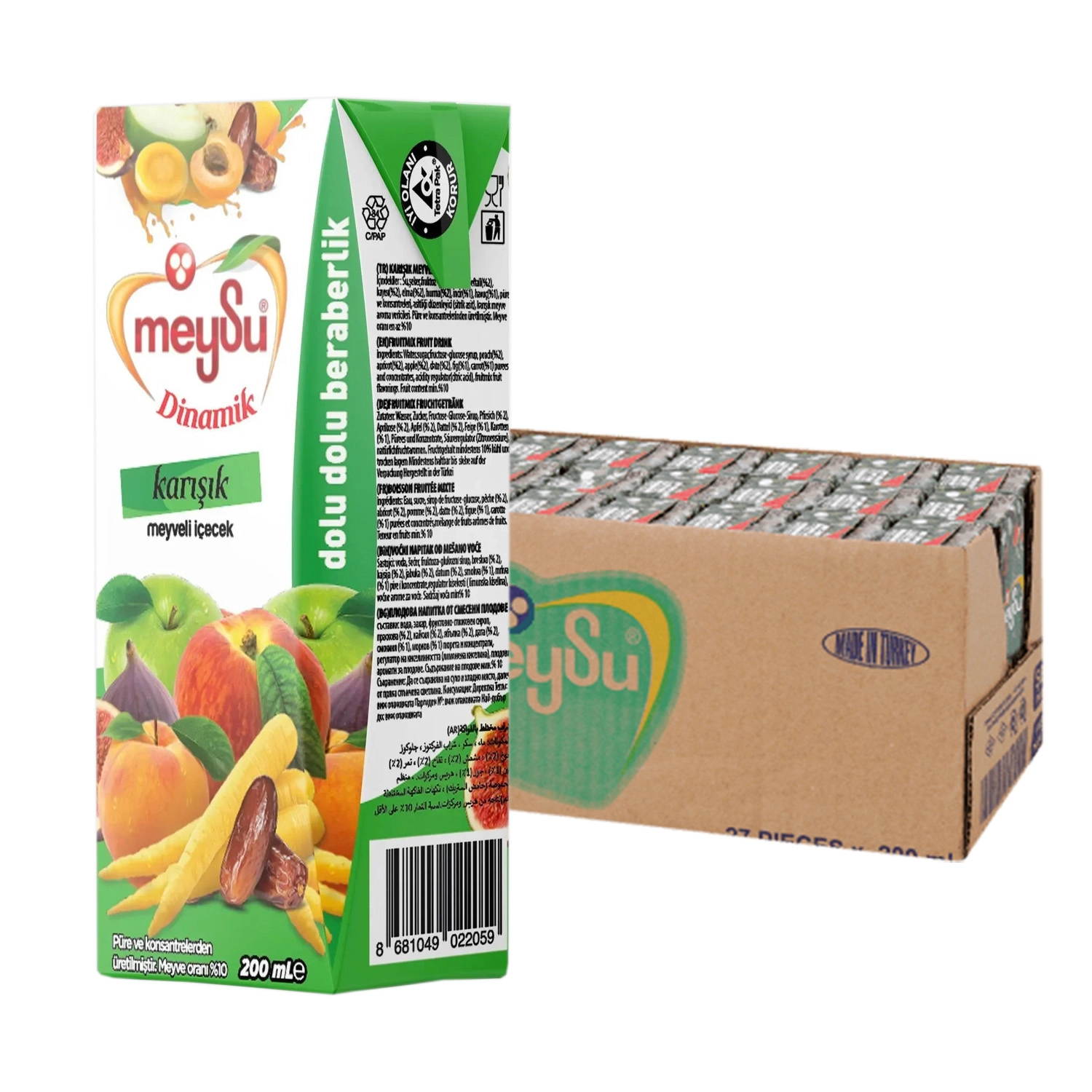 Meysu Dinamik Karışık Meyveli İçecek 200 ml X 27 Adet