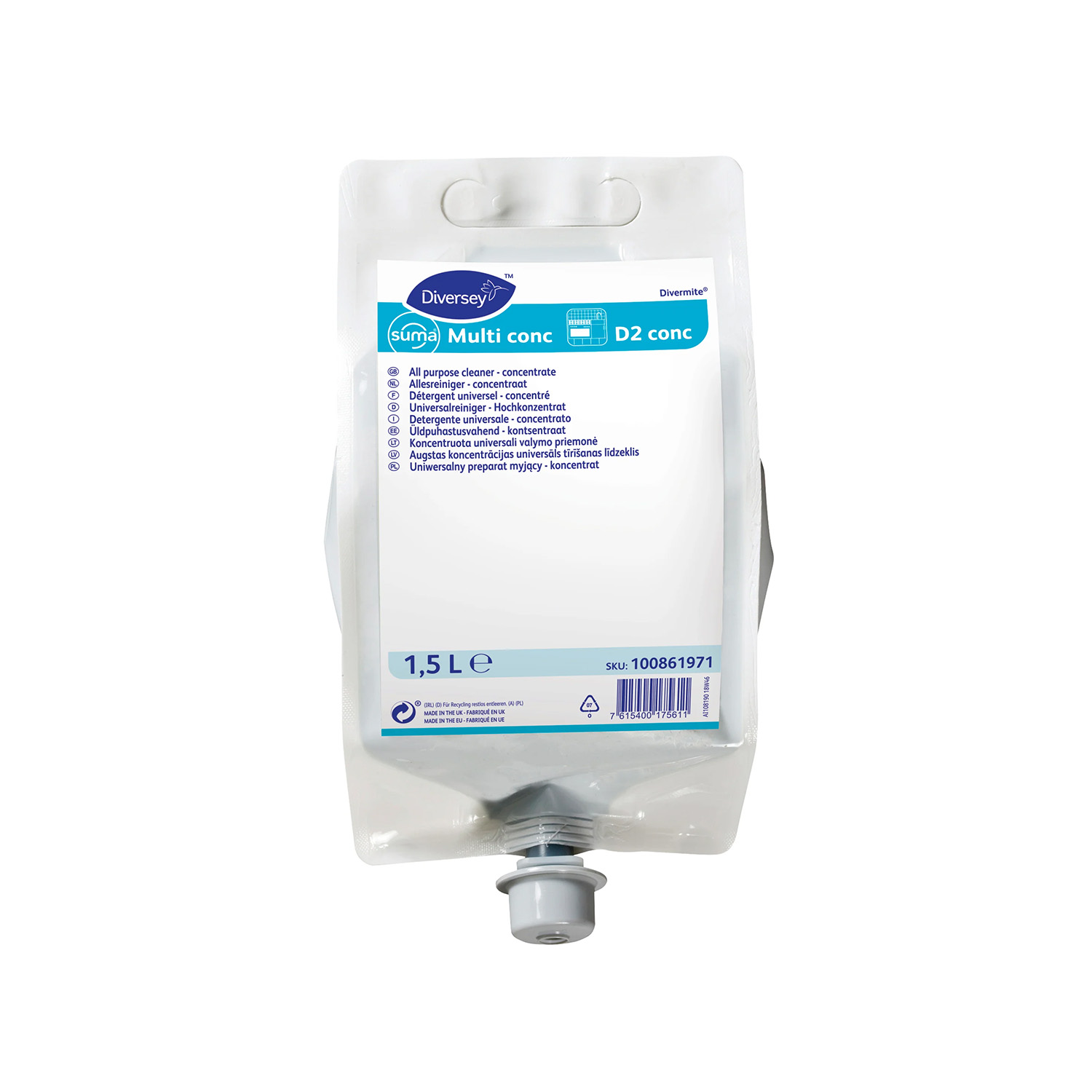 Diversey Suma Multi-conc D2 Konsantre Genel Temizlik Maddesi 1,5 L