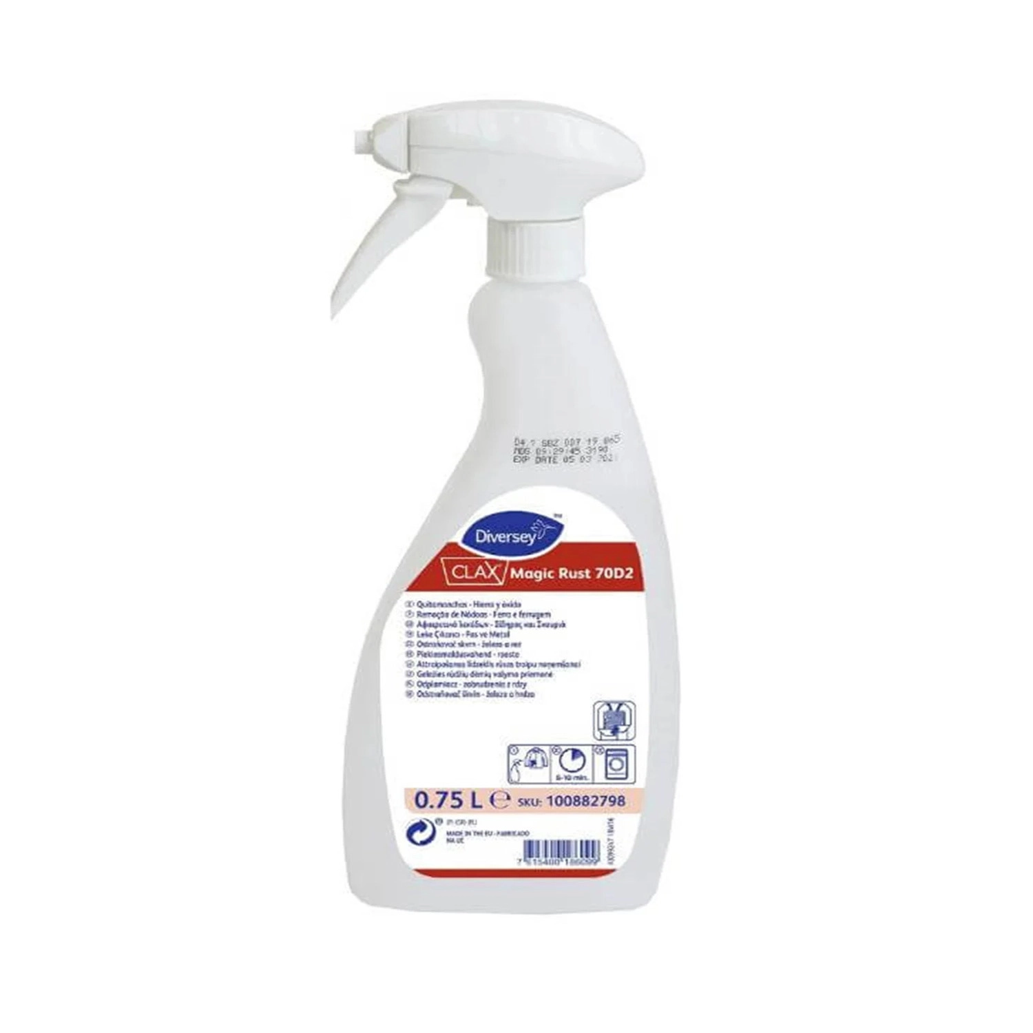 Diversey Clax Magic Rust 70D2 Pas ve Metal Leke Çıkarıcı 750 ml