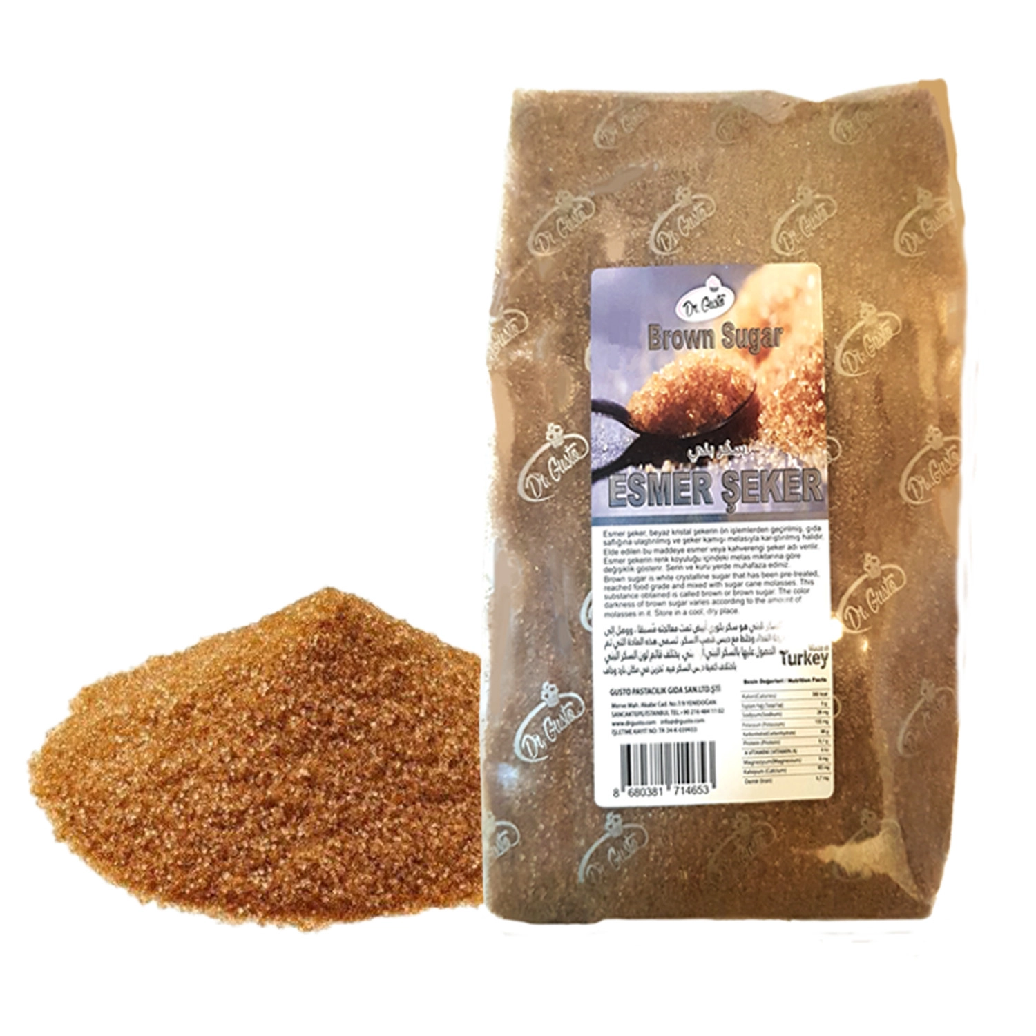 Dr. Gusto Esmer (Kahverengi) Şeker  1000 GR.