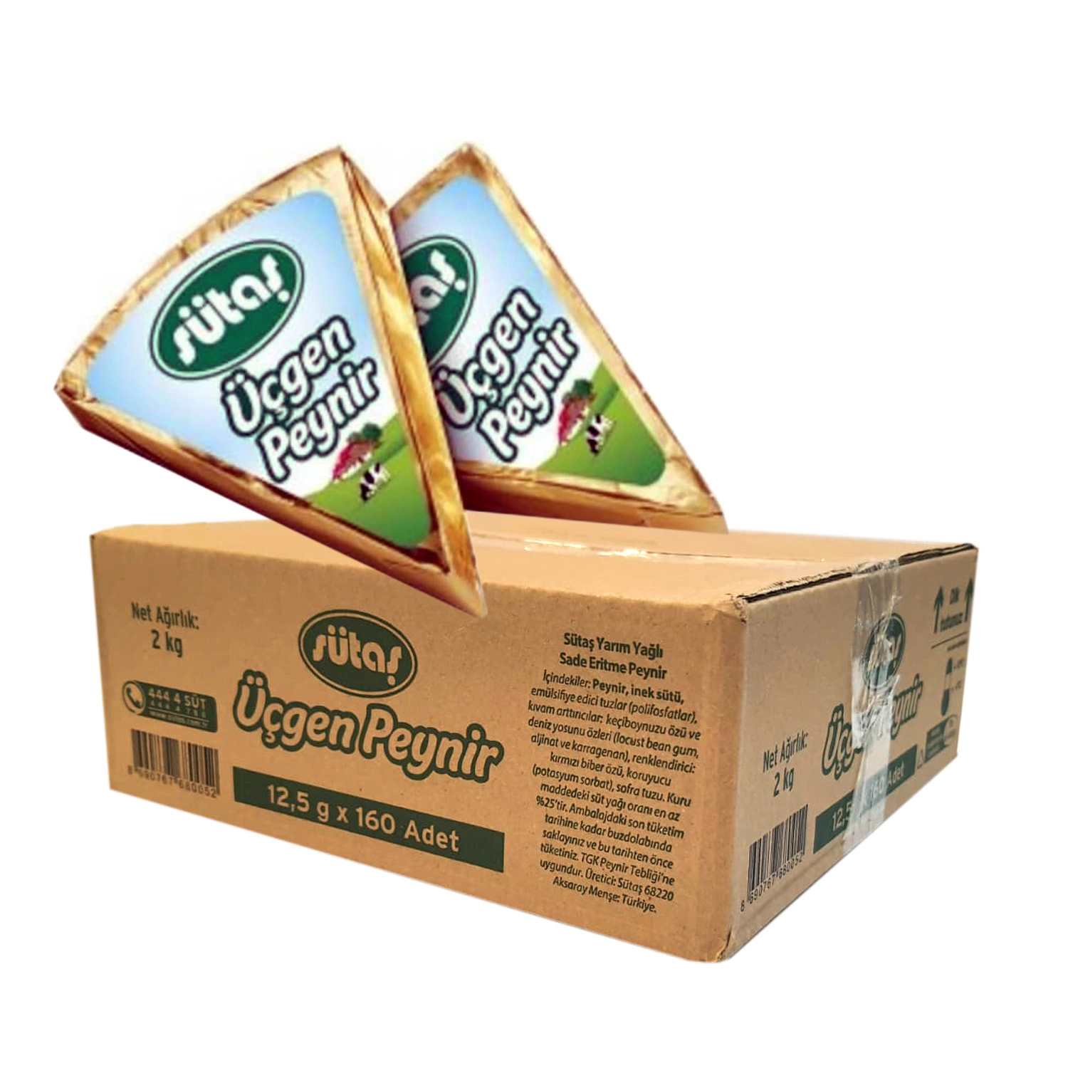 Sütaş Üçgen Peynir 12,5g X 160 Adet