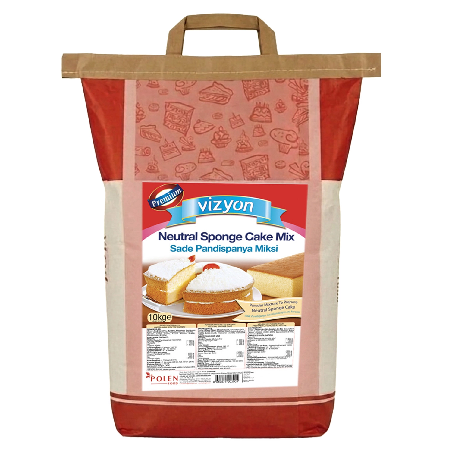 Vizyon Sade Pandispanya Miksi - Premium 10 Kg