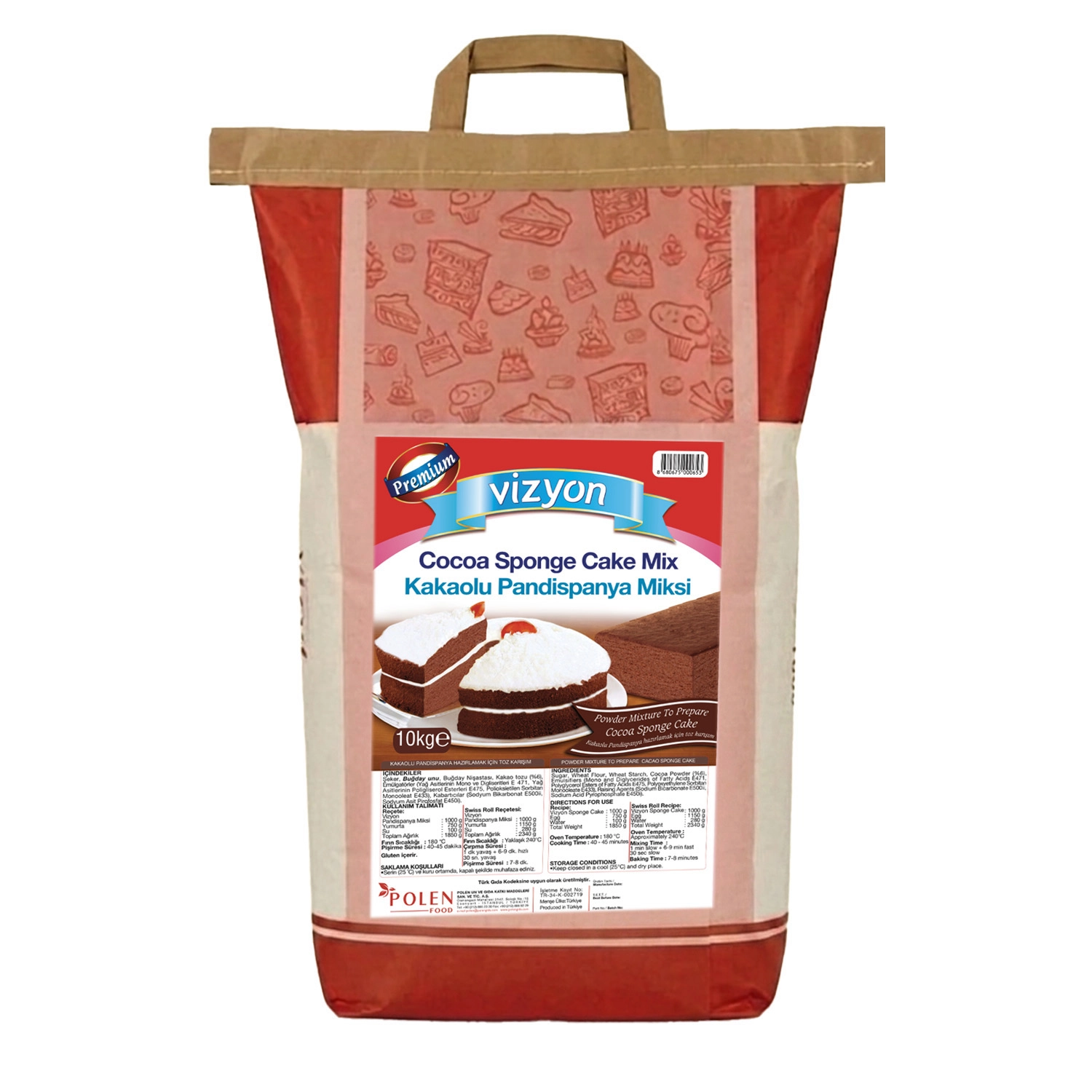Vizyon Kakaolu Pandispanya Miksi Premium 10 Kg