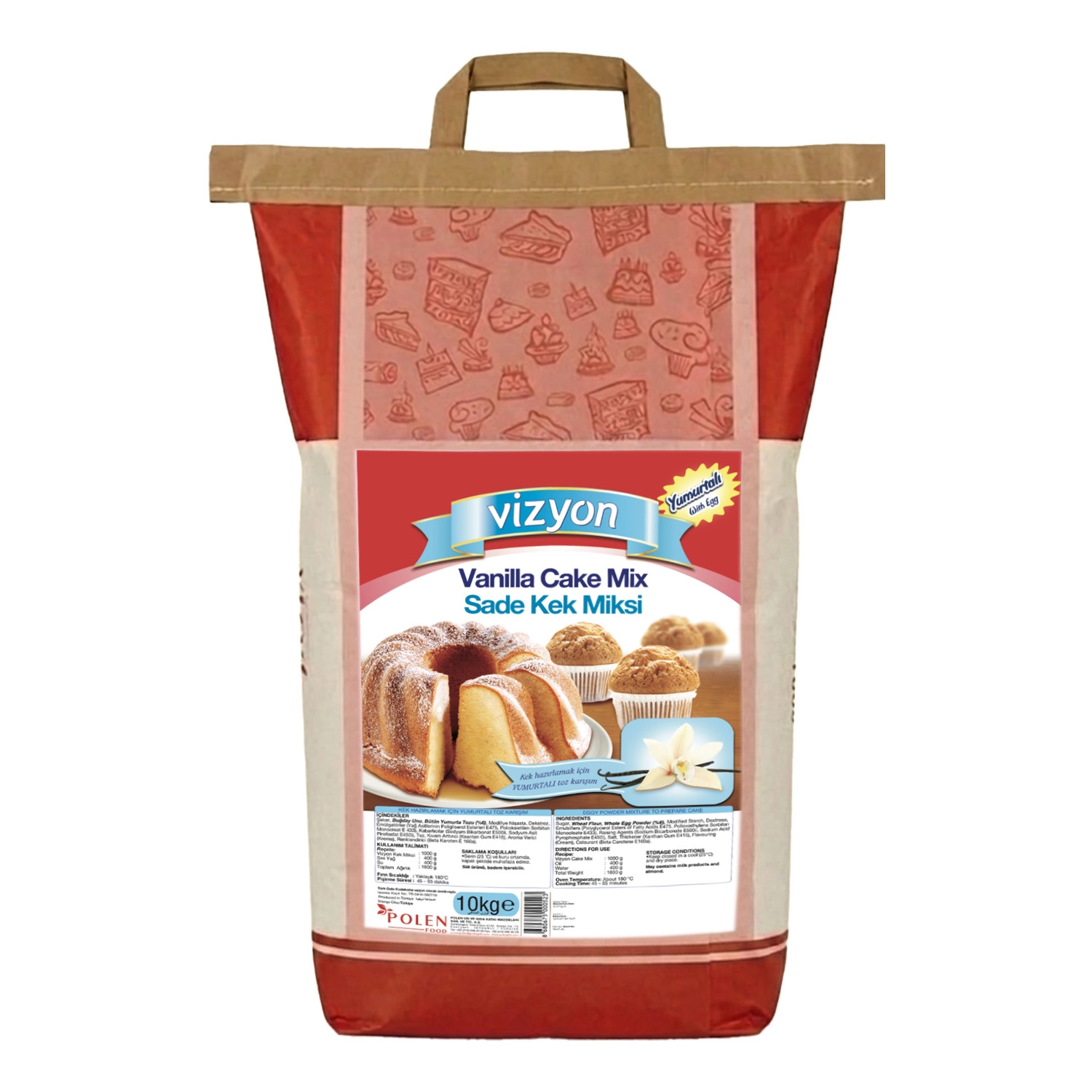 Vizyon Yumurtalı Sade Kek Miksi 10 Kg