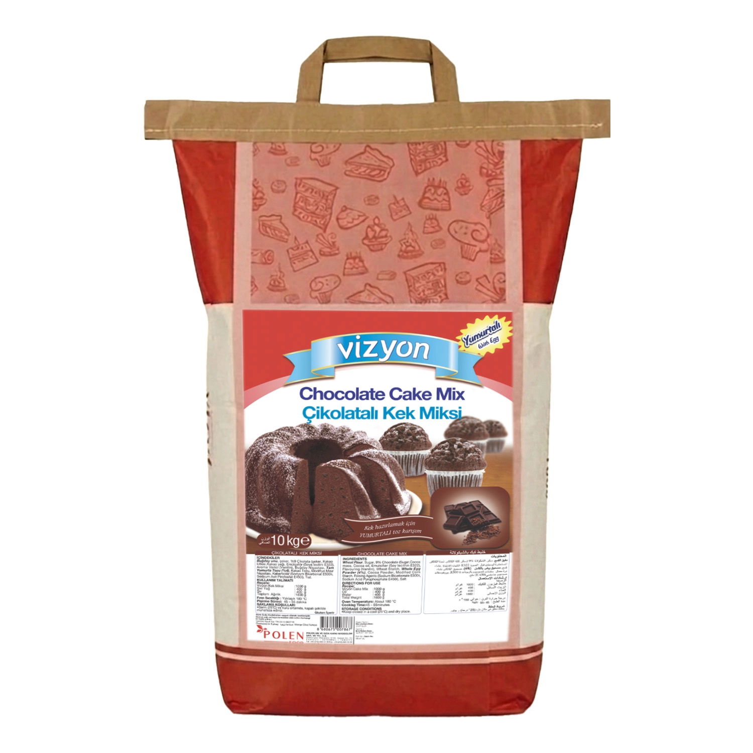 Vizyon Yumurtalı Çikolatalı Kek Miksi 10 Kg