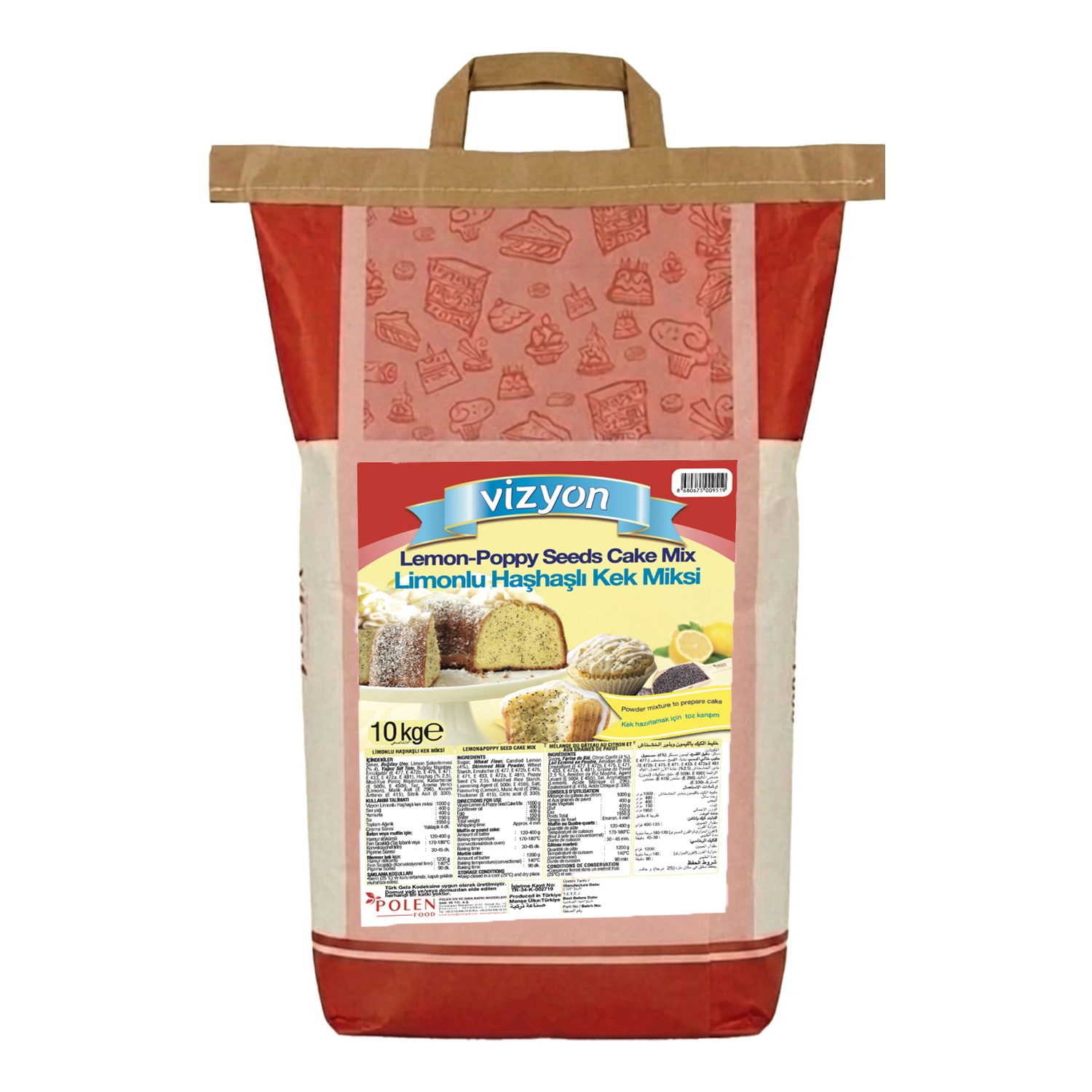 Vizyon Limonlu Haşhaşlı Kek Miksi 10 Kg