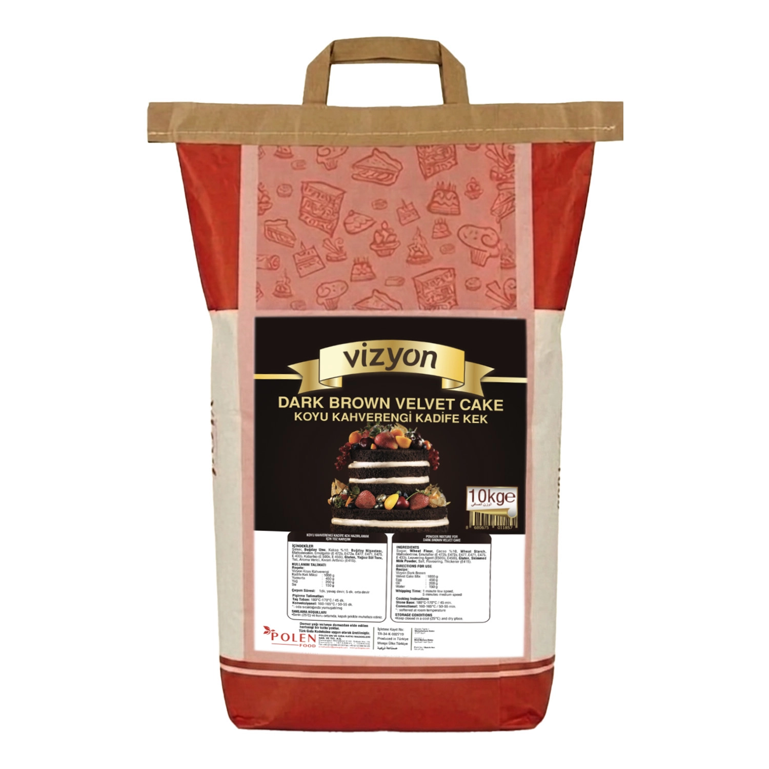 Vizyon Koyu Kahverengi Kek Miksi 10 kg