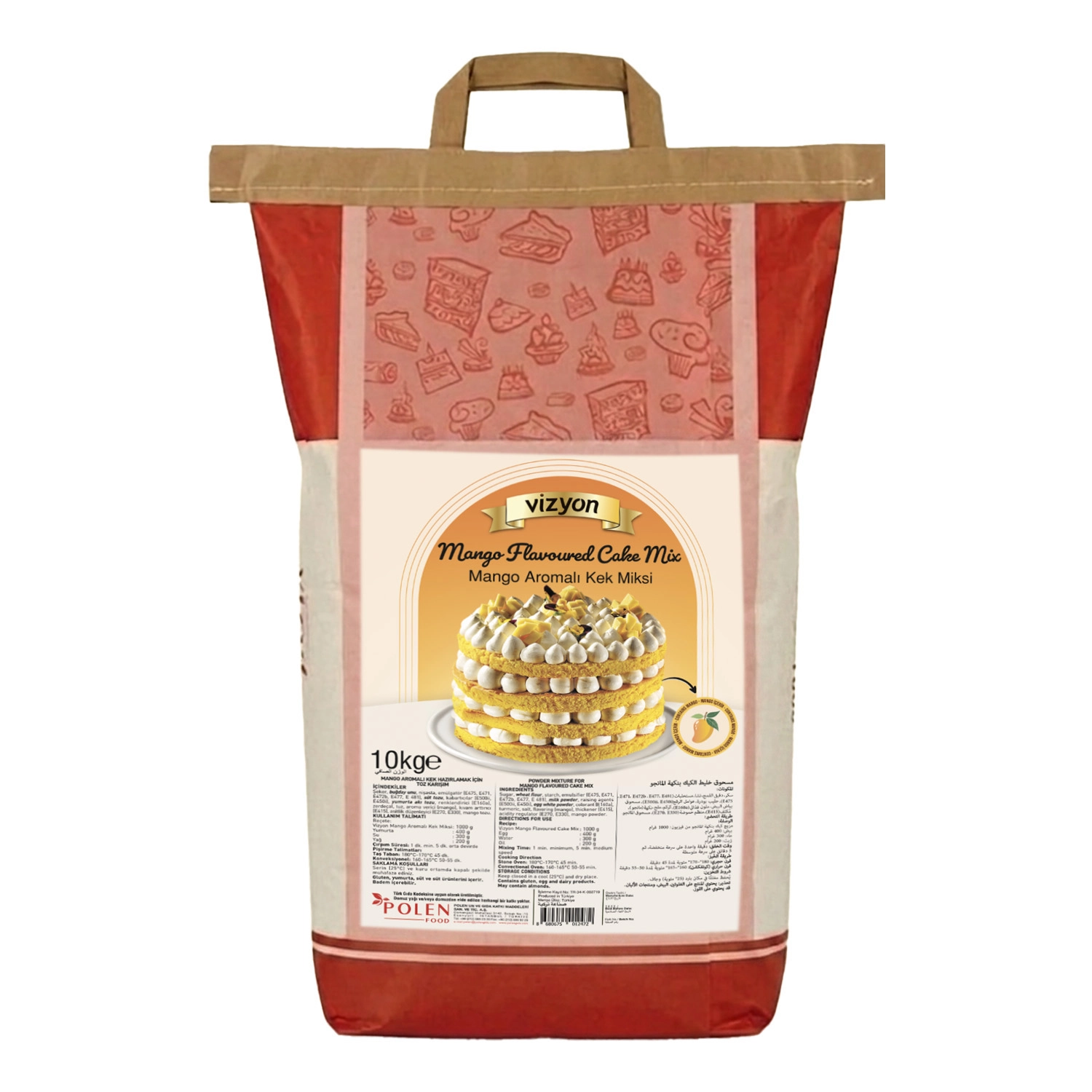 Vizyon Mango Aromalı Kek Miksi 10 Kg