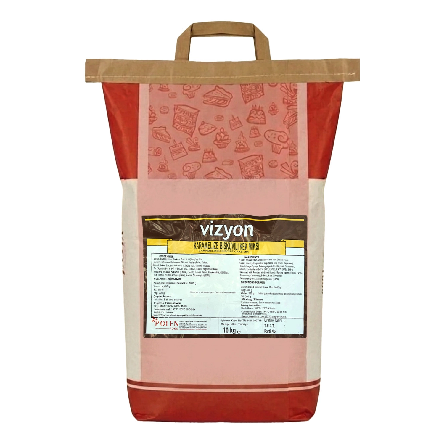 Vizyon Karamelize Bisküvili Kek Miksi 10 Kg
