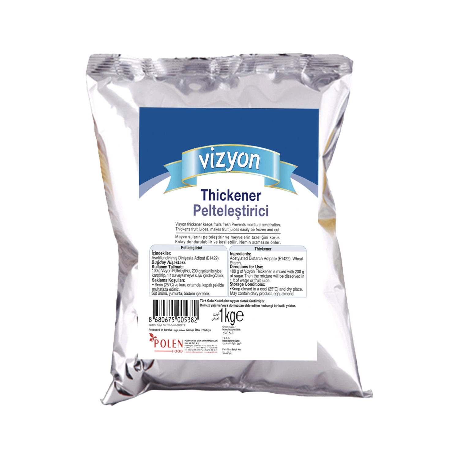 Vizyon Meyve Suyu Pelteleştirici (Kıvam Artırıcı) 1 Kg