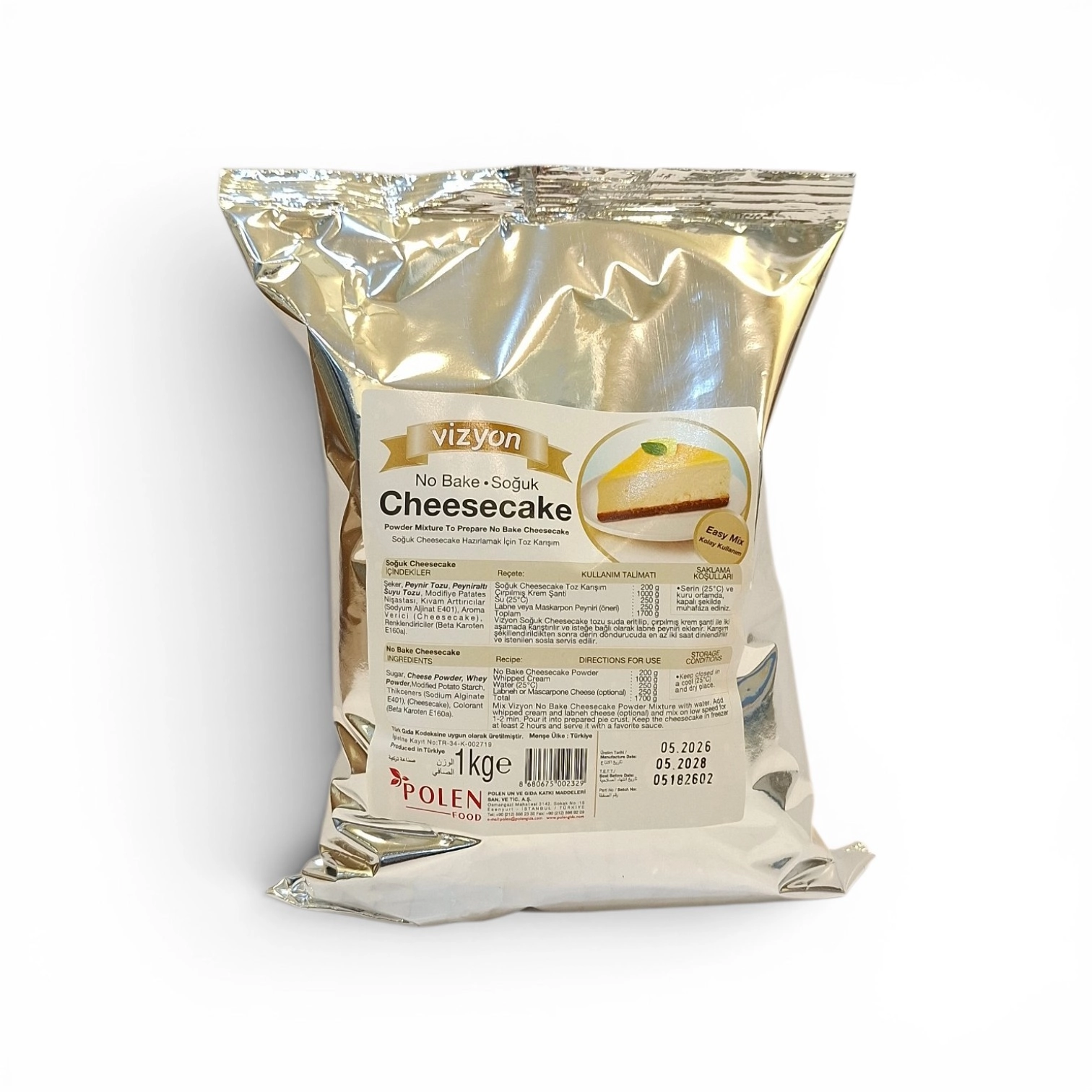 Vizyon Soğuk Cheesecake Toz Karışımı 1 Kg