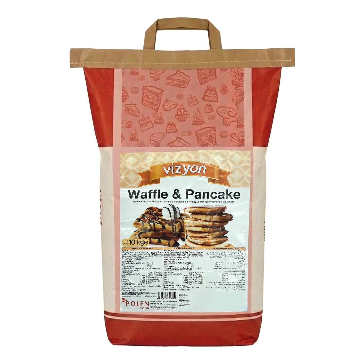 Vizyon Waffle & Pancake Yapımı için Hazır Toz Karışım 10 kg