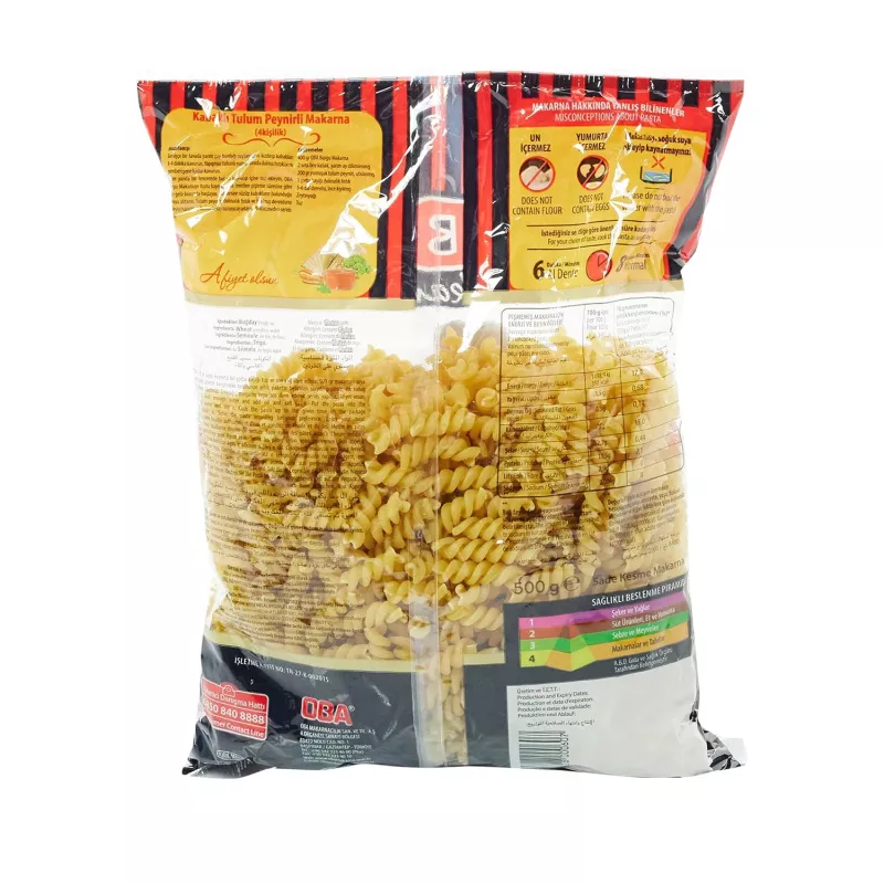Oba Makarna Burgu 500 Gr X 20 Adet