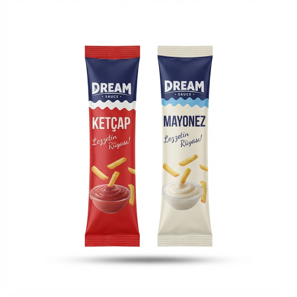 Dream Sauce Stick Mayonez ve Ketçap Seti 9 g x 600 + 600 Adet