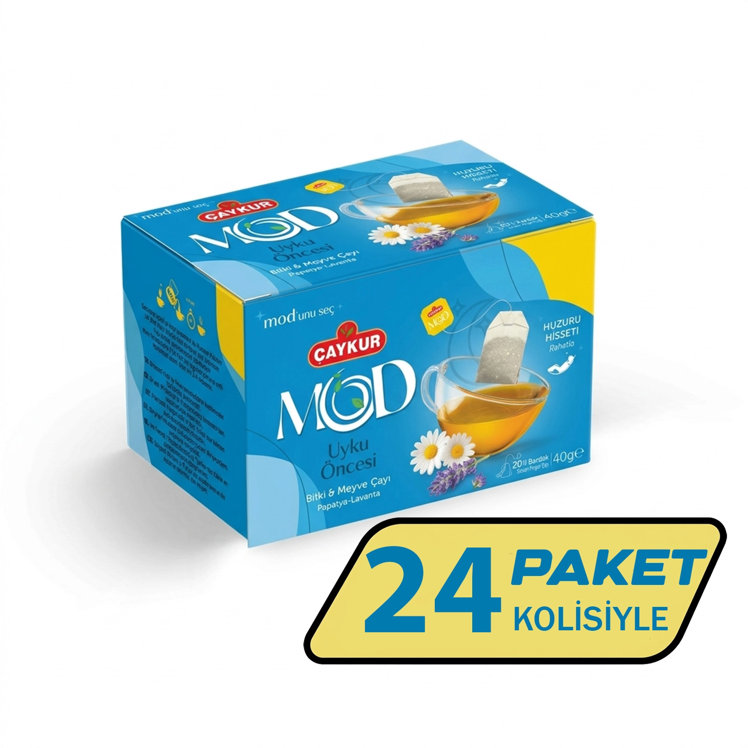 Çaykur Mod Uyku Öncesi Bitki ve Meyve Çayı 20’li Bardak Poşet 40 g X 24 Adet