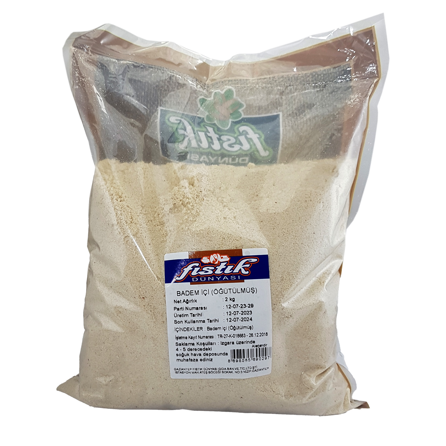 Fıstık Dünyası Öğütülmüş Toz Badem 2 Kg