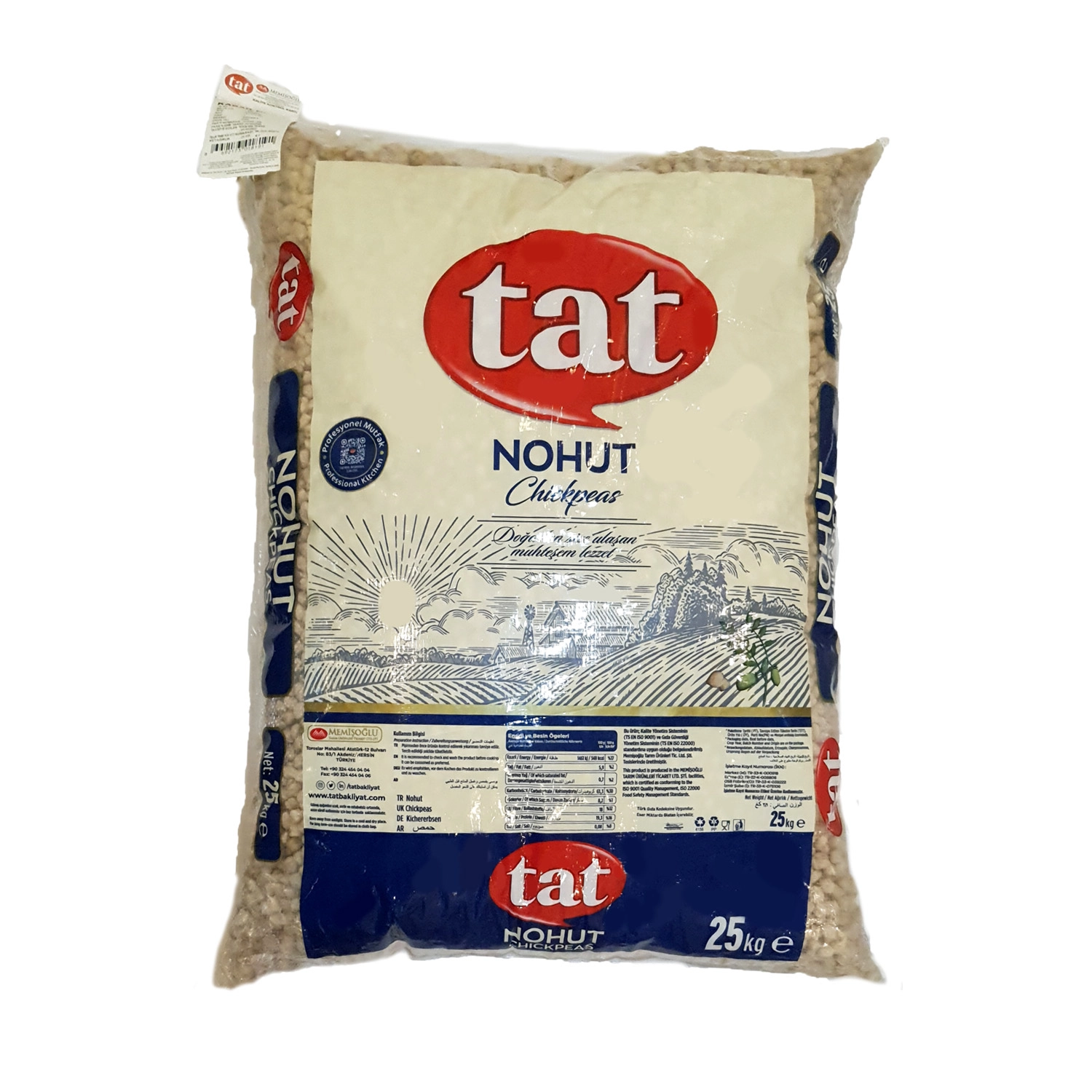 Tat Bakliyat Koçbaşı Çok İri Boy Nohut 25 Kg – 1. Sınıf
