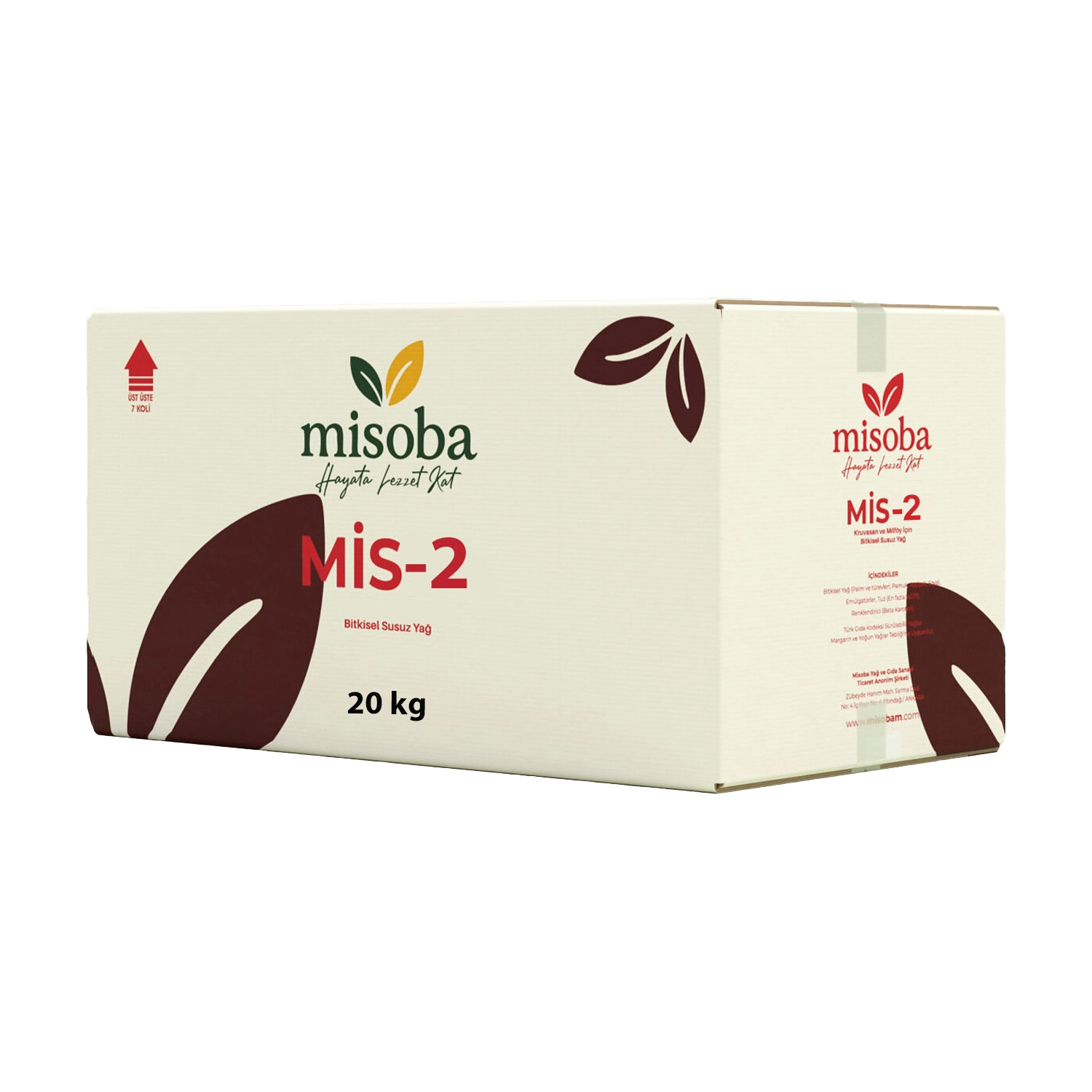 Misoba MİS-2 Bitkisel Susuz Yağ 20 Kg | Milföy, Kruvasan ve Poğaça İçin Profesyonel Margarin