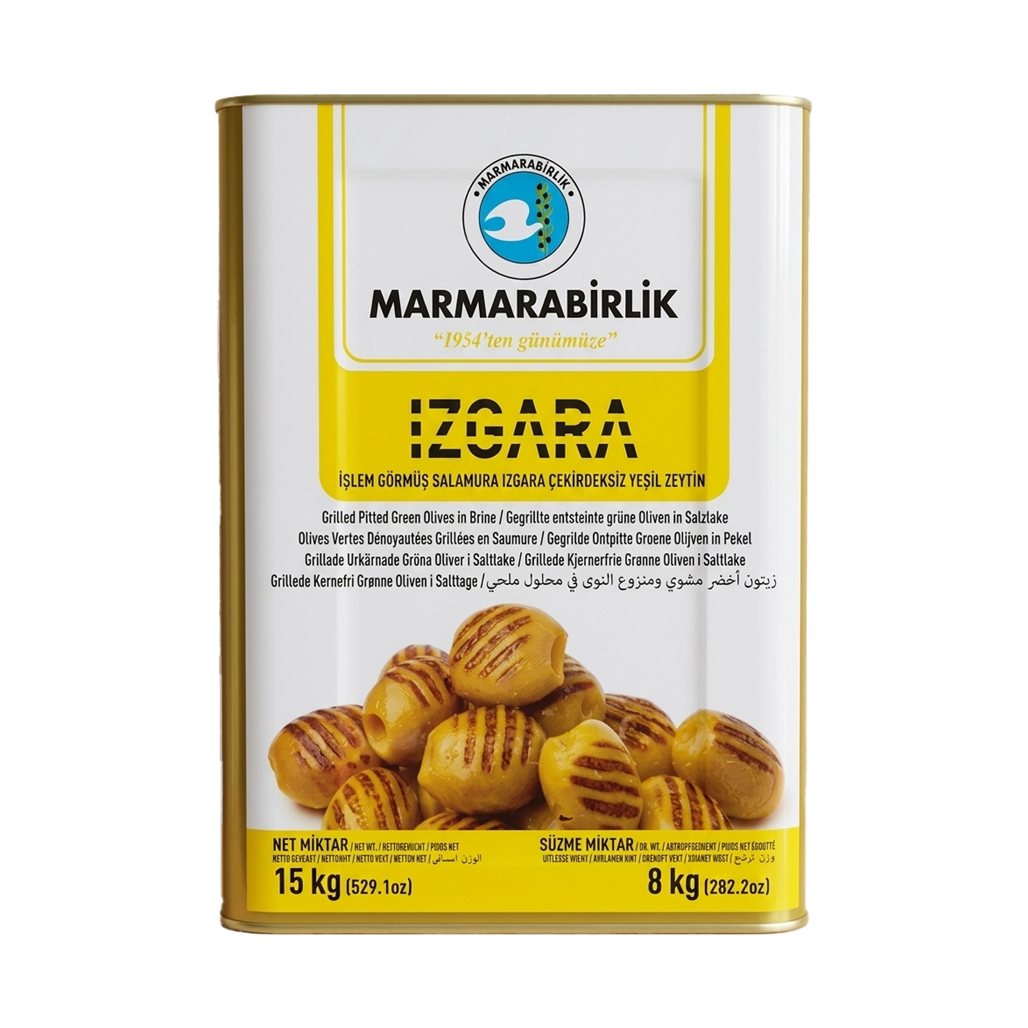 Marmarabirlik Izgara Çekirdeksiz Yeşil Zeytin 8 Kg