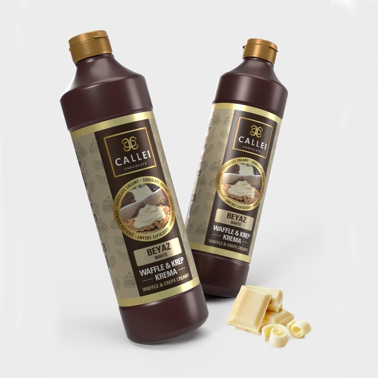 Callei Chocolate Beyaz Waffle & Krep Krema 1 kg