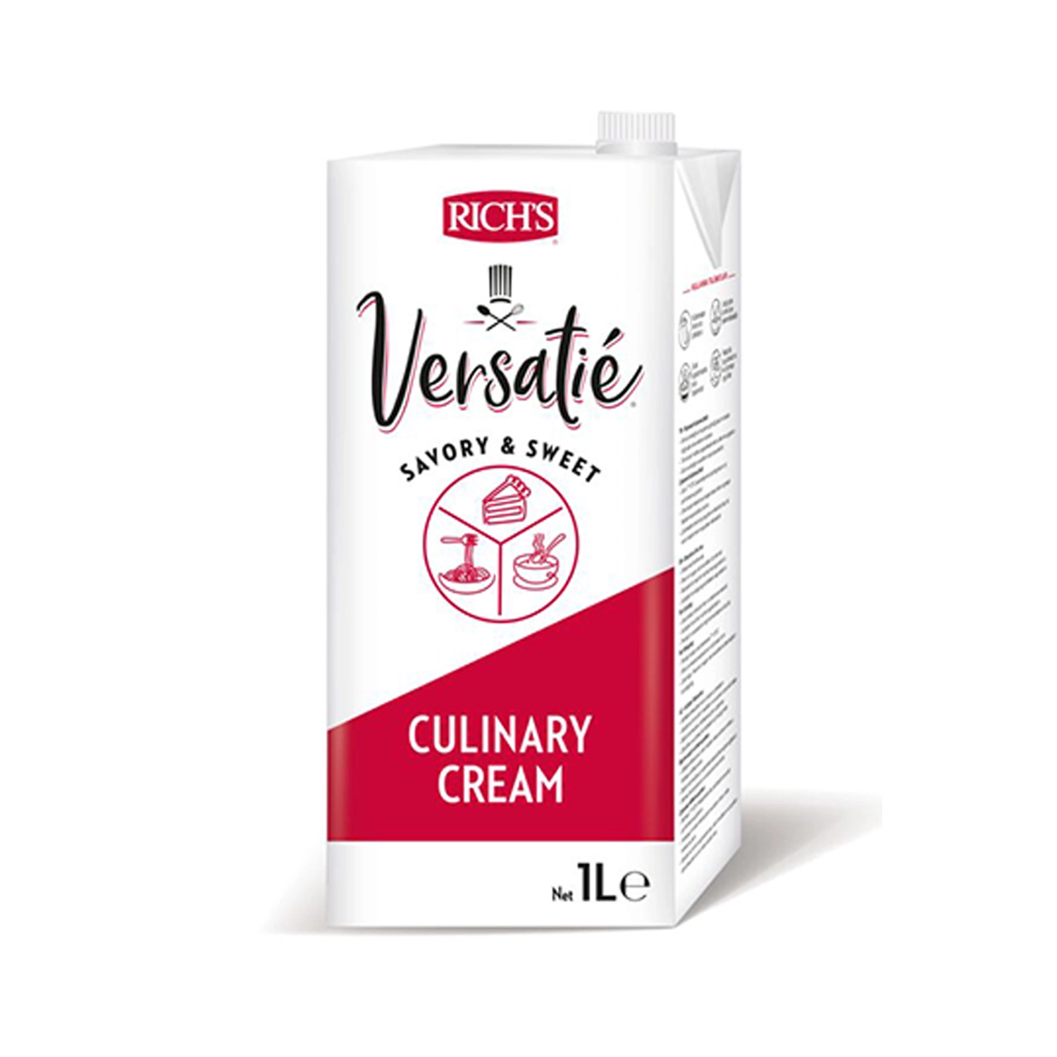 Rich’s Versatie Culinary Cream 1 L x 12 Adet (Kolisiyle)  - Tatlı ve Tuzlular İçin Profesyonel Mutfak Kreması