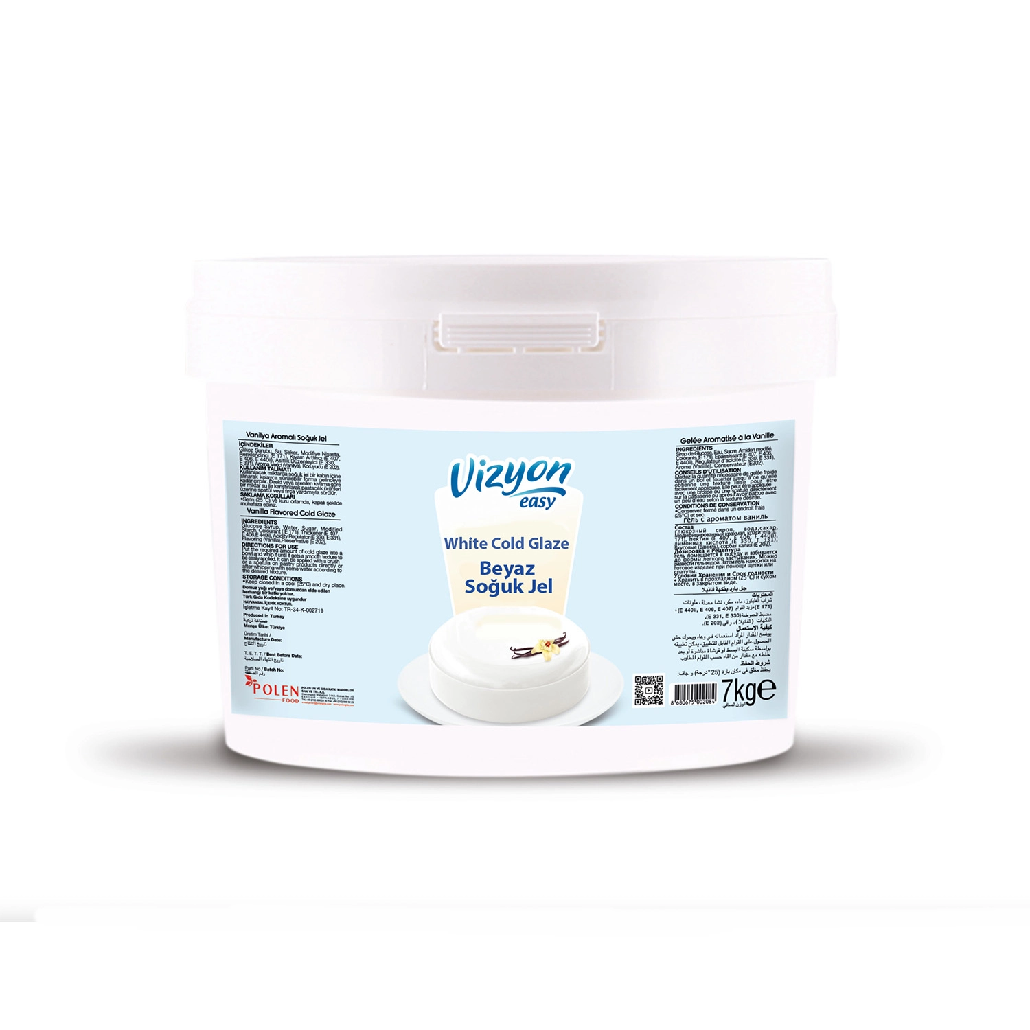 Vizyon Easy Beyaz Soğuk Pasta Jeli 7 Kg