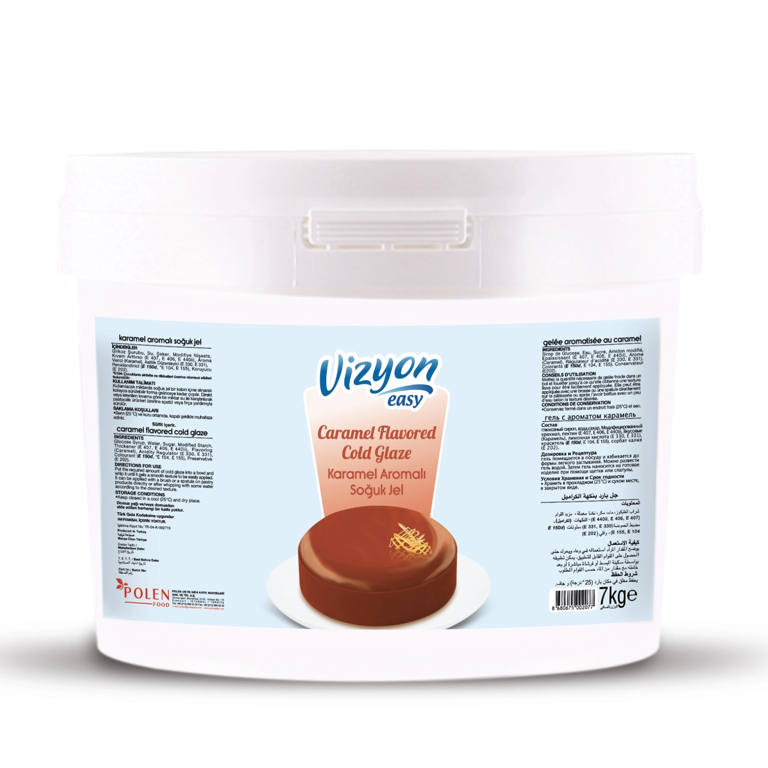 Vizyon Easy Karamel Aromalı Soğuk Pasta Jeli 7 Kg