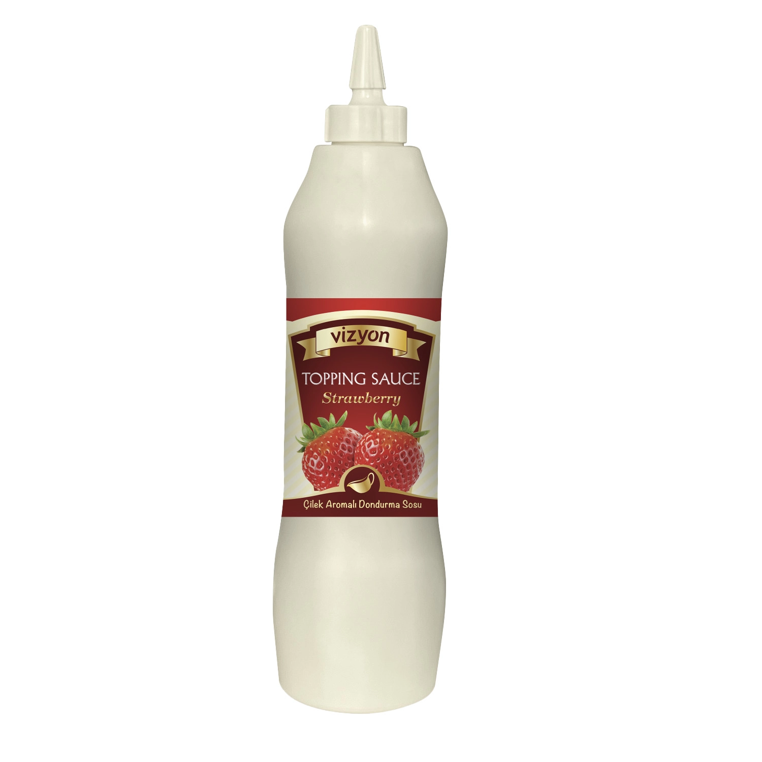 Vizyon Çilek Aromalı Dondurma Sosu 1 Kg (Topping Sos)