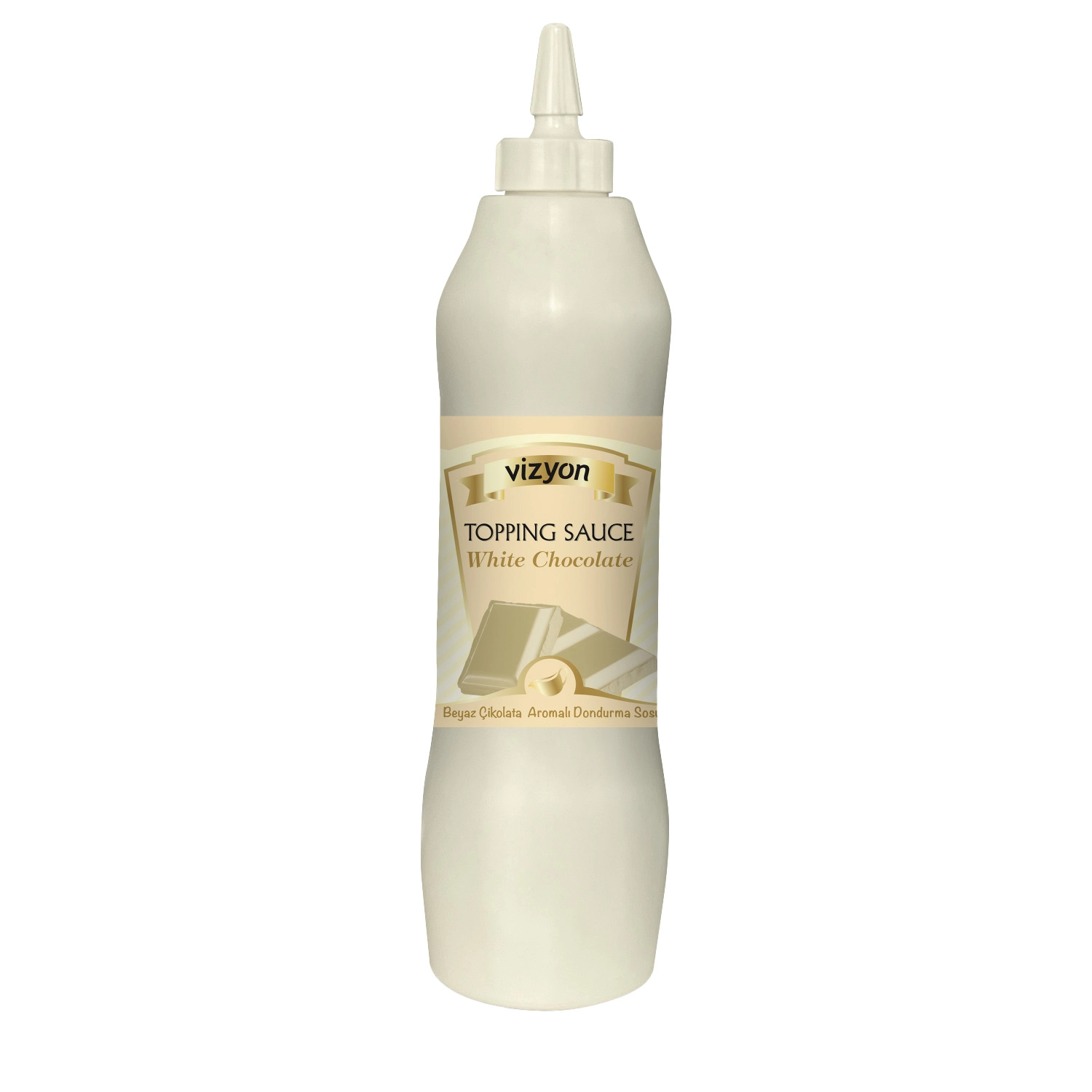 Vizyon Beyaz Çikolata Aromalı Dondurma Sosu 1 Kg (Topping Sos)