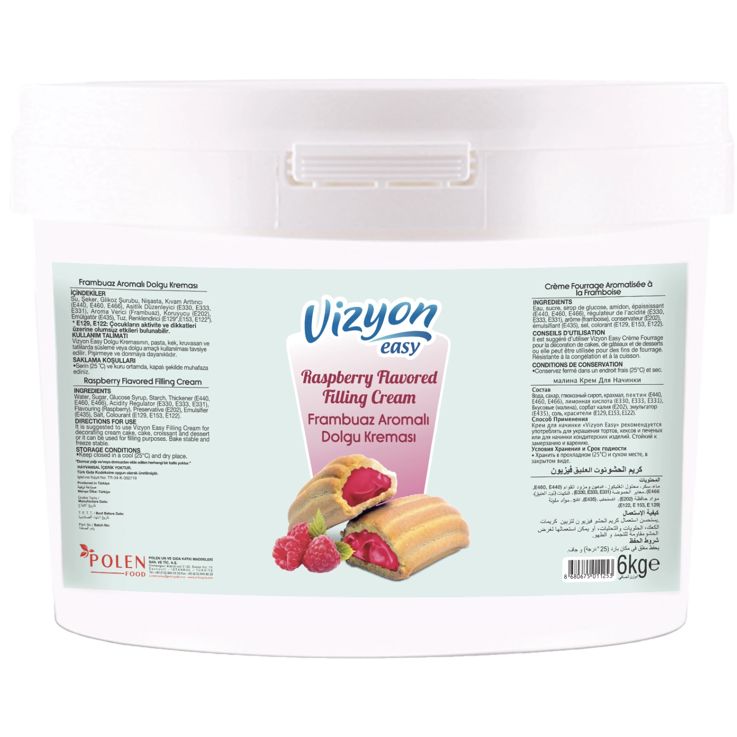 Vizyon Easy Frambuaz Aromalı Dolgu 6 Kg