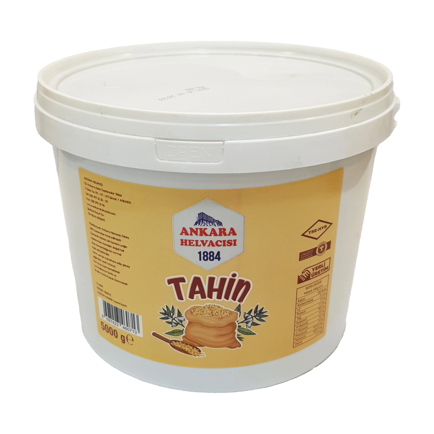 Ankara Helvacısı Tahin 5 kg – %100 Susamdan, Doğal ve Katkısız Tahin