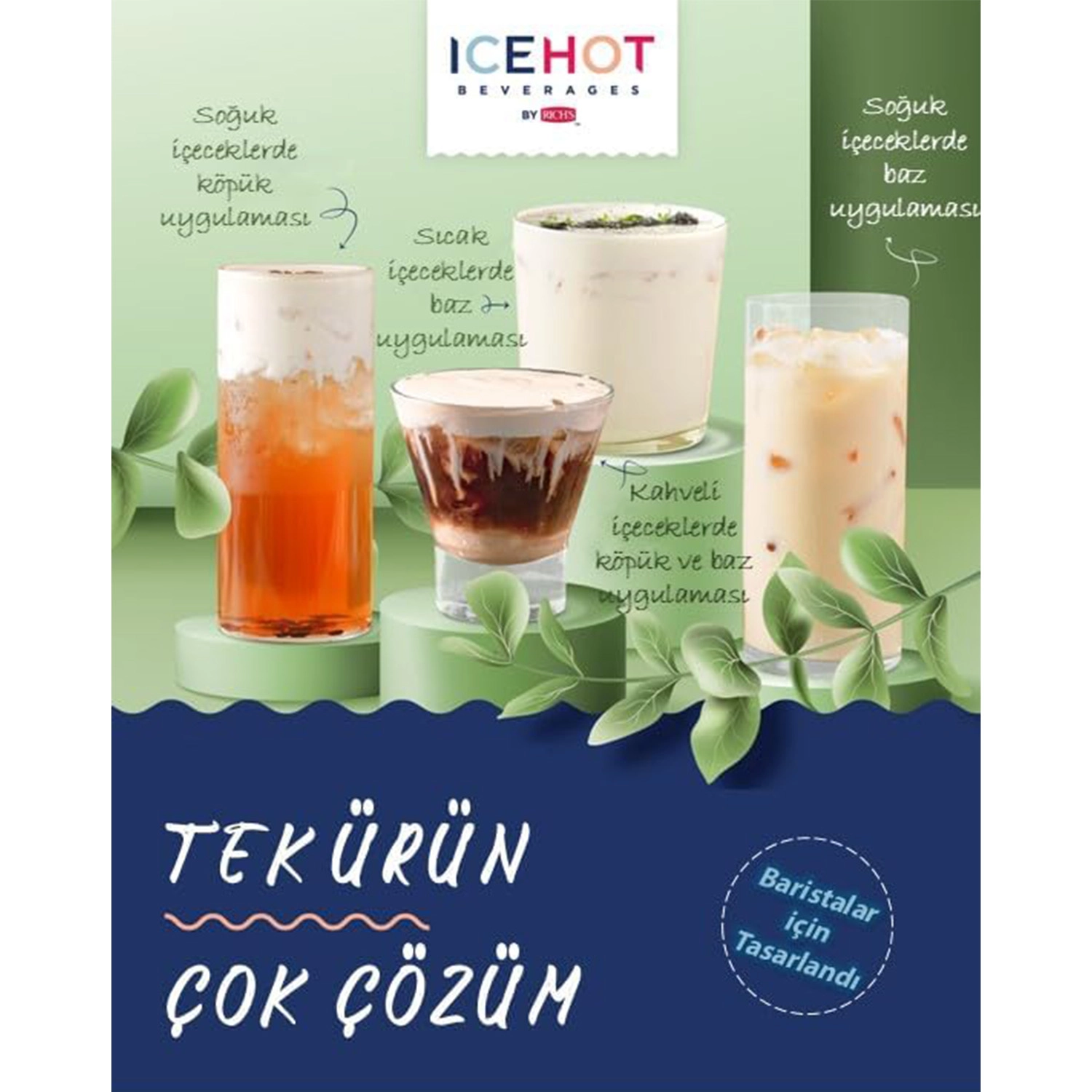 İcehot Barista Blend Bitkisel Yağlı İçecek Bazı 1 L X 12 Adet (Kolisiyle)