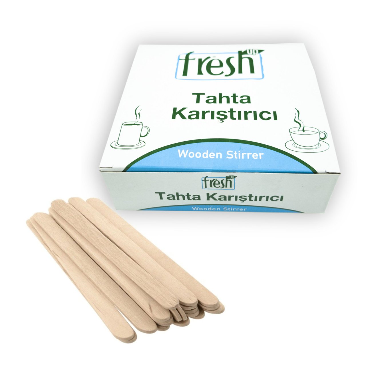 Ahşap Çay Karıştırma Çubuğu - Tek Kullanımlık Tahta Kaşık - 400’lü Paket