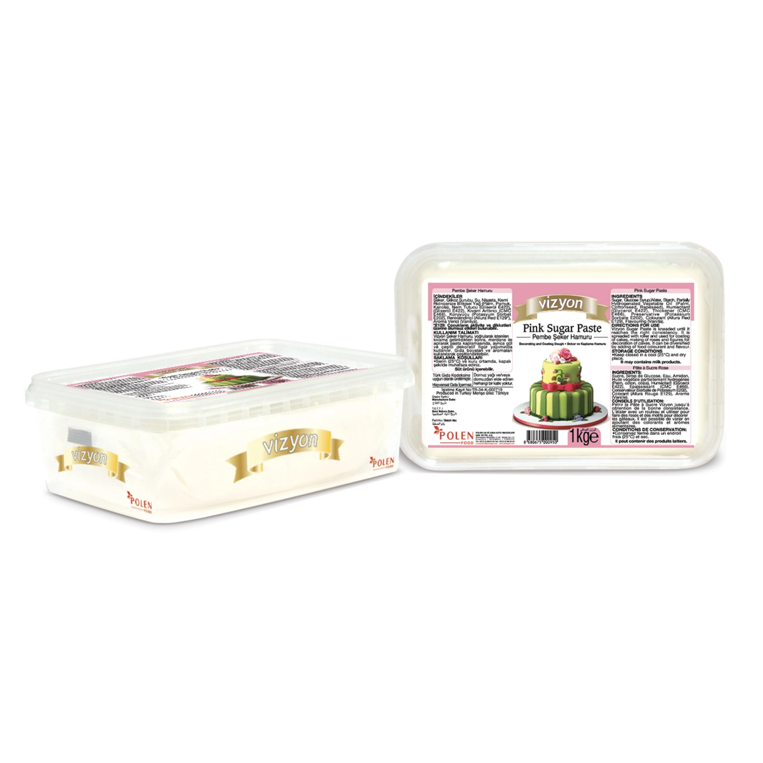 Vizyon Pembe Şeker Hamuru 1 Kg