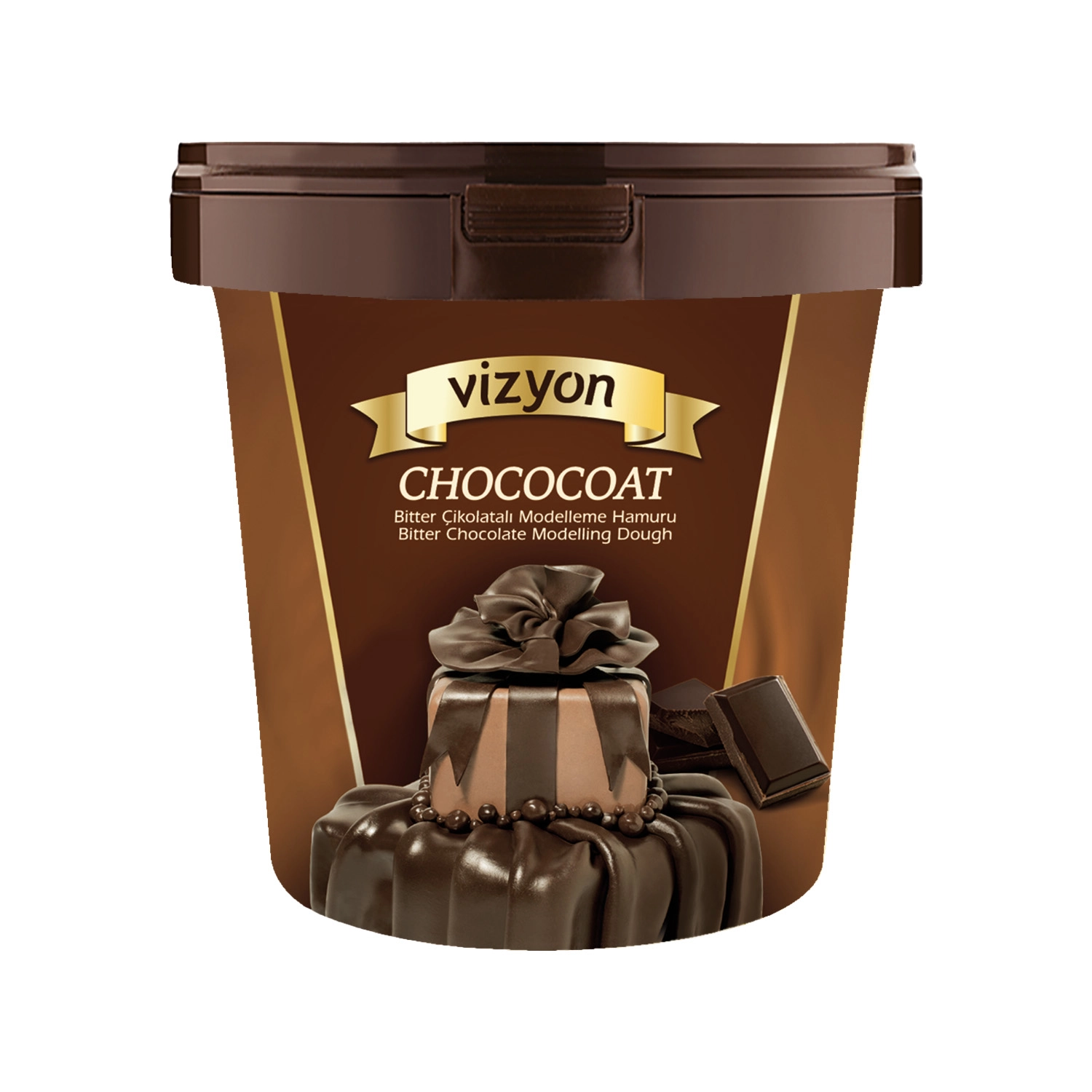 Vizyon Chococoat Bitter Çikolatalı Modelleme Hamuru 1 Kg (Dekor & Kaplama)