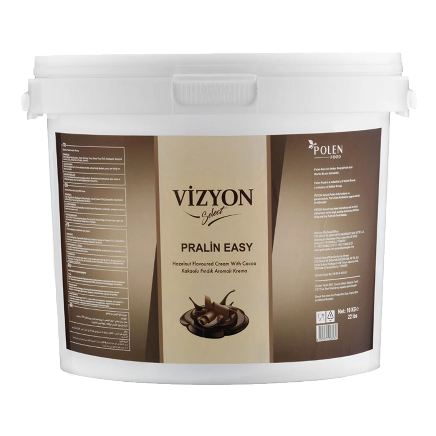Vizyon Select Pralin Easy Kakaolu Fındık Aromalı Krema 10 Kg