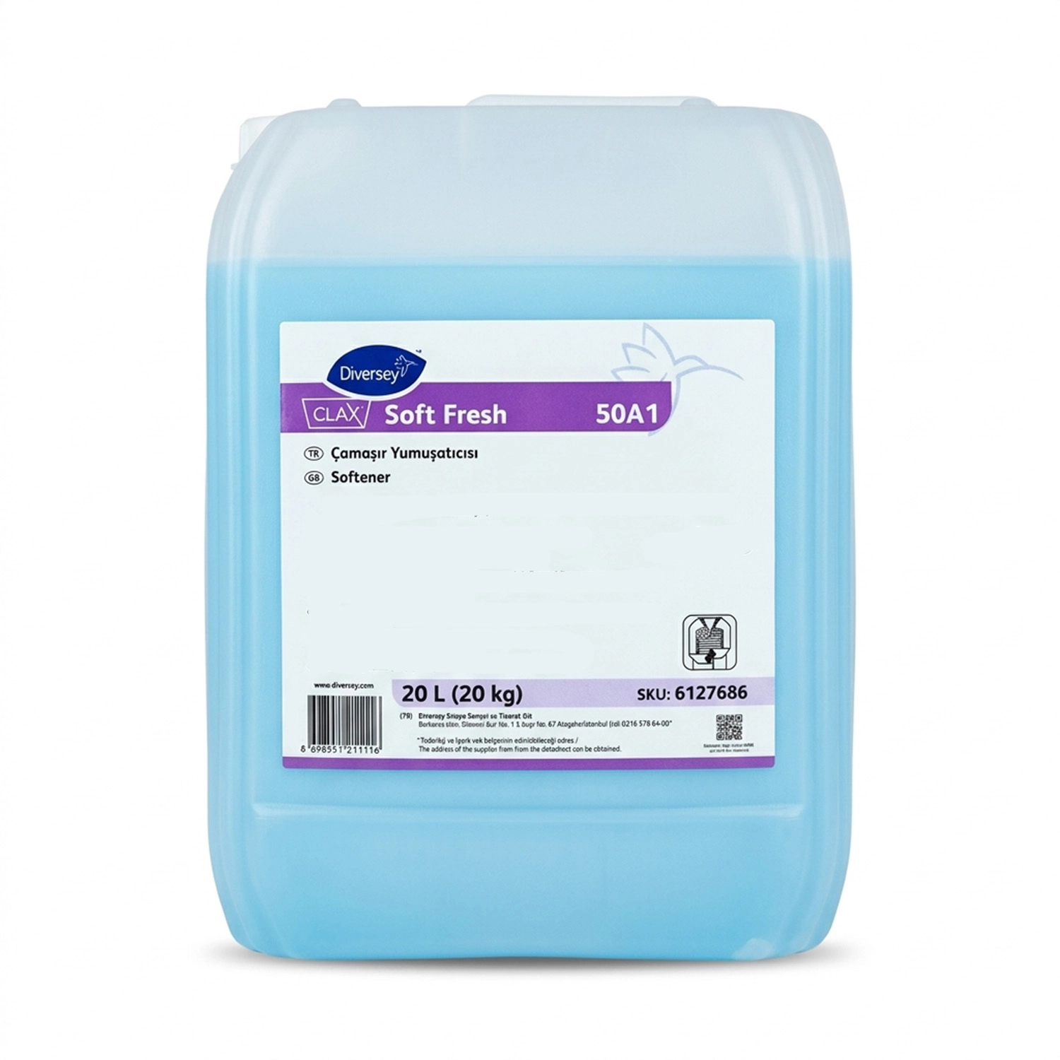 Diversey Clax Soft Fresh 50A1 Çamaşır Yumuşatıcı 20L