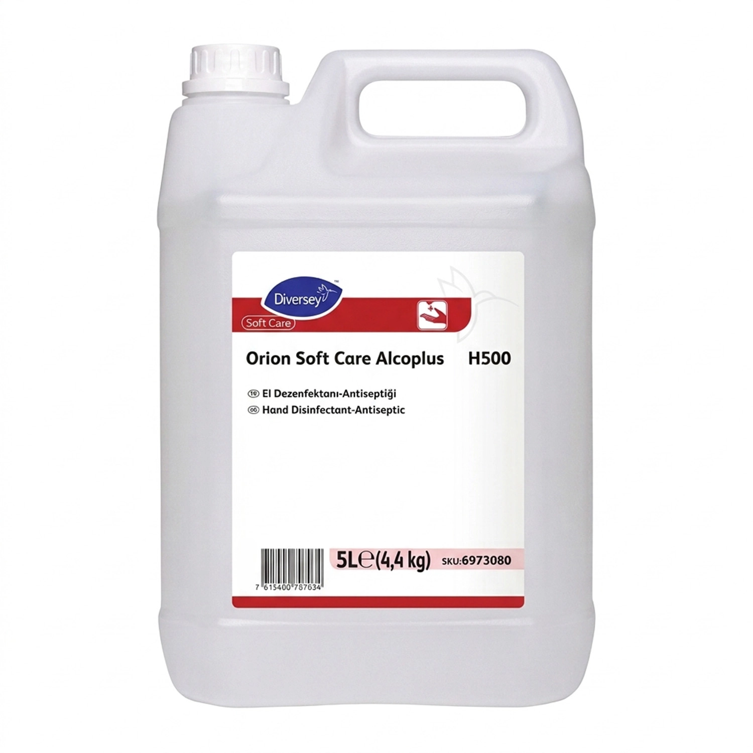 Diversey Orion Soft Care Alcoplus H500 Alkol Bazlı El Dezenfektanı-Antiseptiği 5 L (Durulama Gerektirmez)