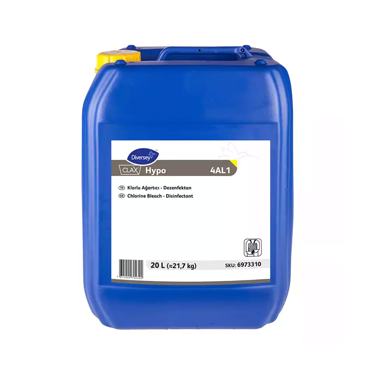 Diversey Clax Hypo 4AL1 Klorlu Sıvı Ağartıcı ve Yüzey Dezenfektanı 20 L (21,7 kg)