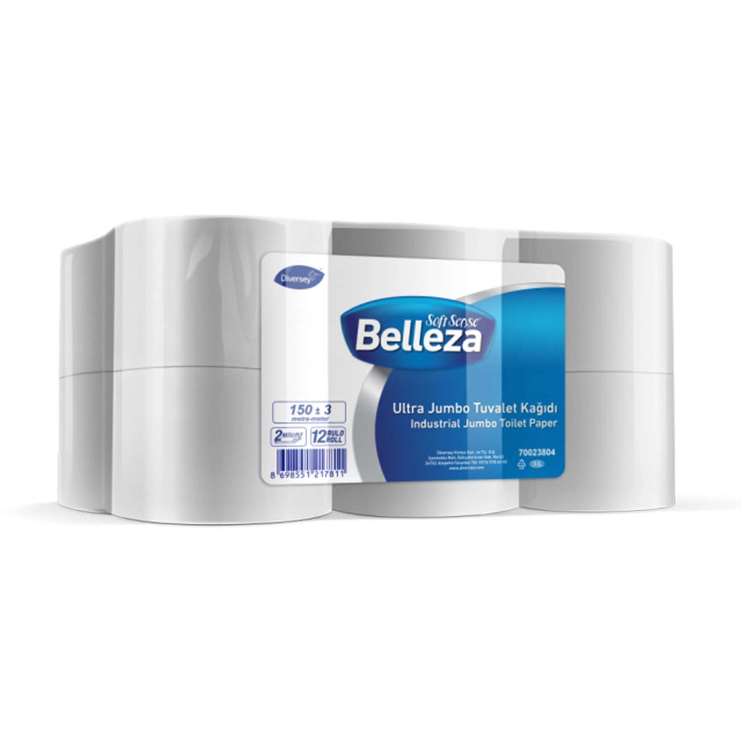 Diversey Belleza Ultra Jumbo Tuvalet Kağıdı 150m x 12 Adet