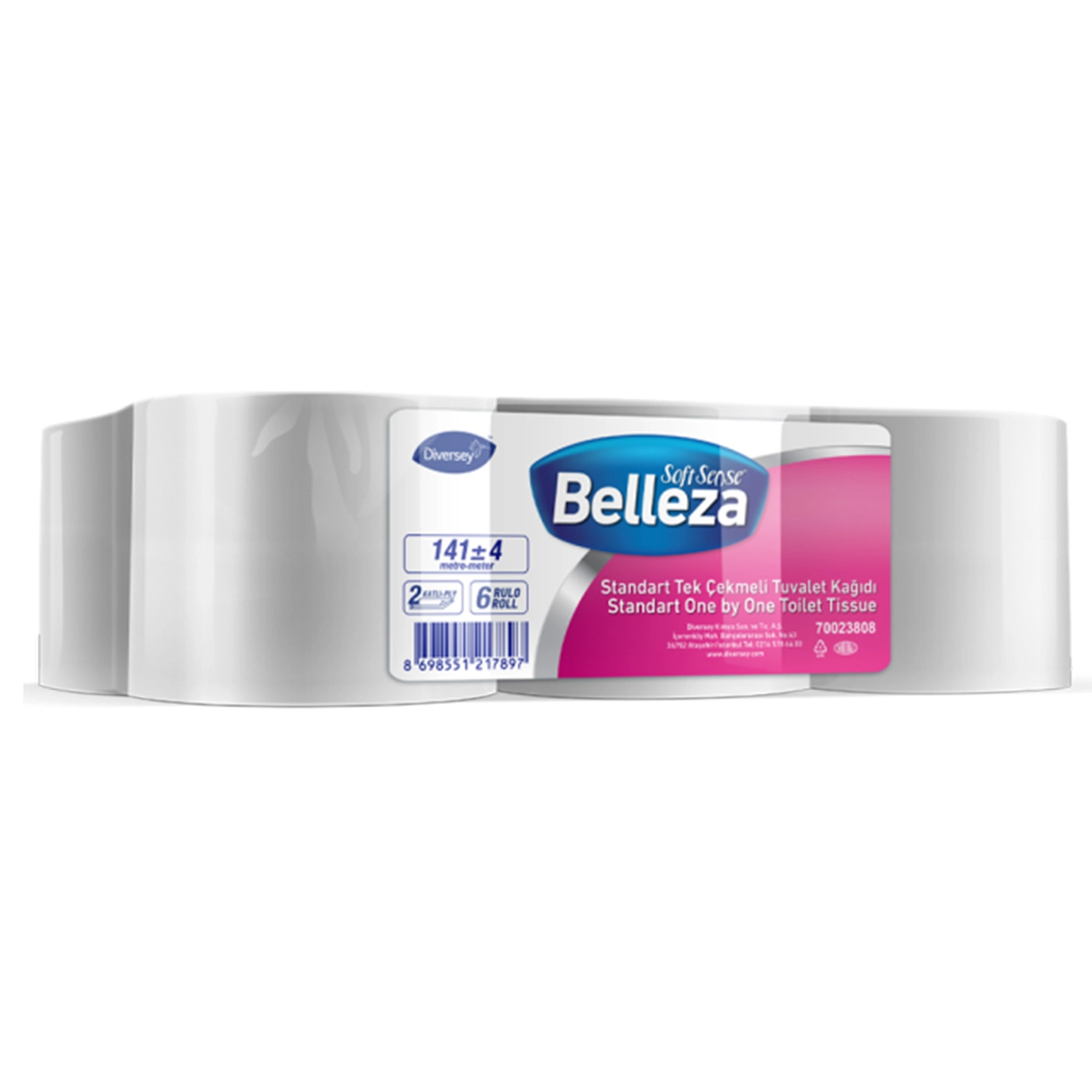 Diversey Belleza Standart Tek Çekmeli Tuvalet Kağıdı 141m x 12 Adet