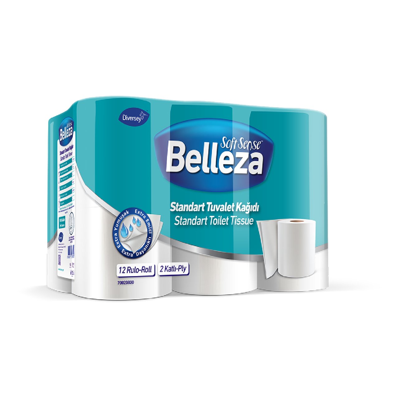 Diversey Belleza Standart Tuvalet Kağıdı 48 Rulo (12 Rulo X 4 Paket)
