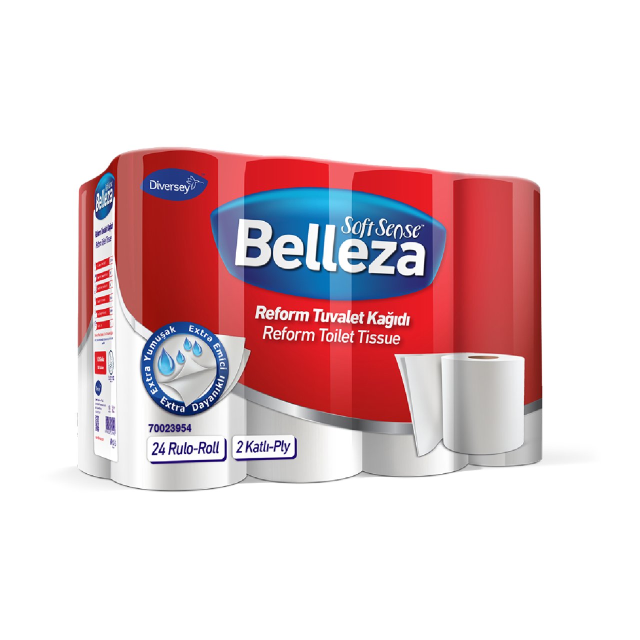 Diversey Belleza Reform 1. Sınıf Tuvalet Kağıdı 72 Rulo (24 X 3 Paket)