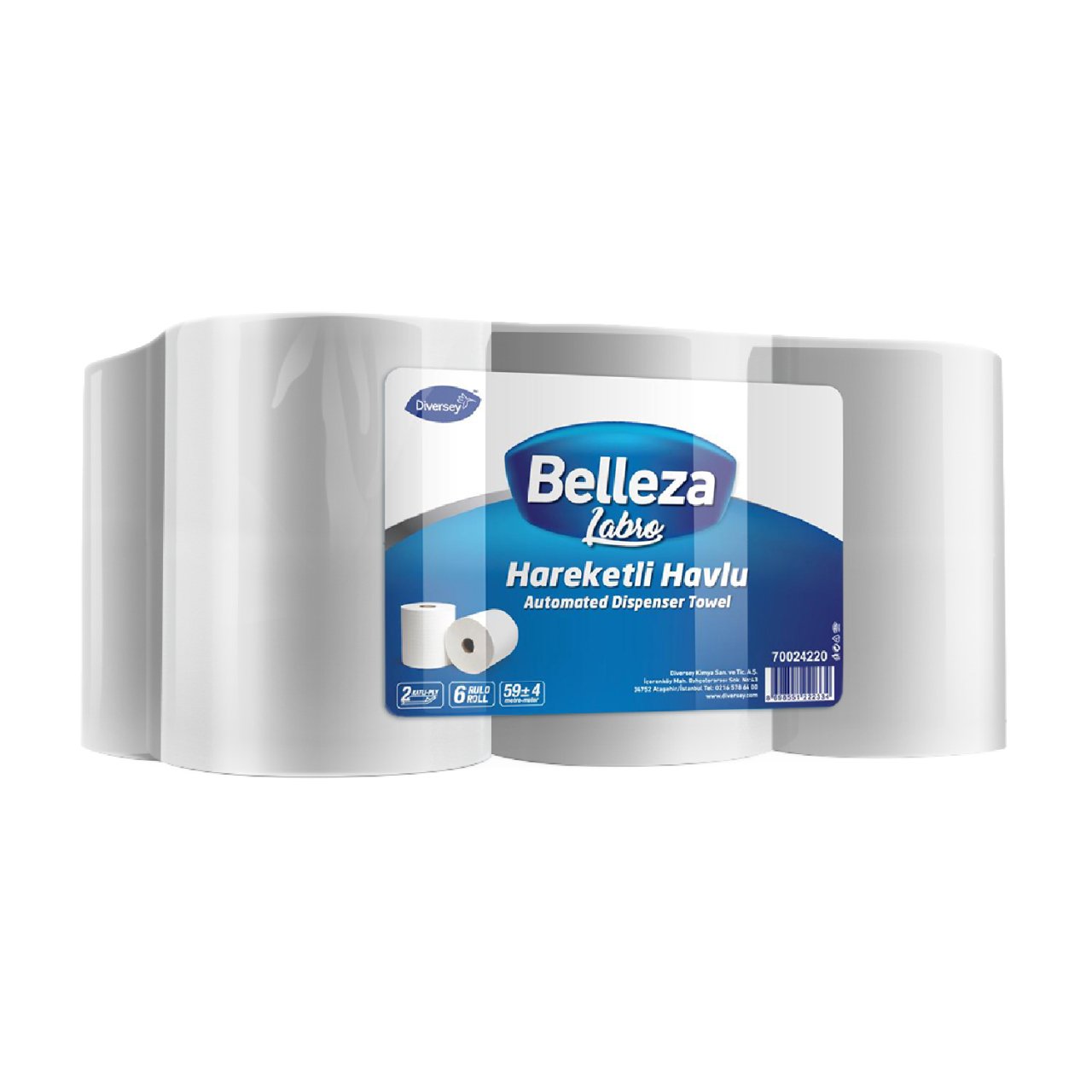 Diversey Belleza Labro Hareketli Havlu 59m*6 Rulo