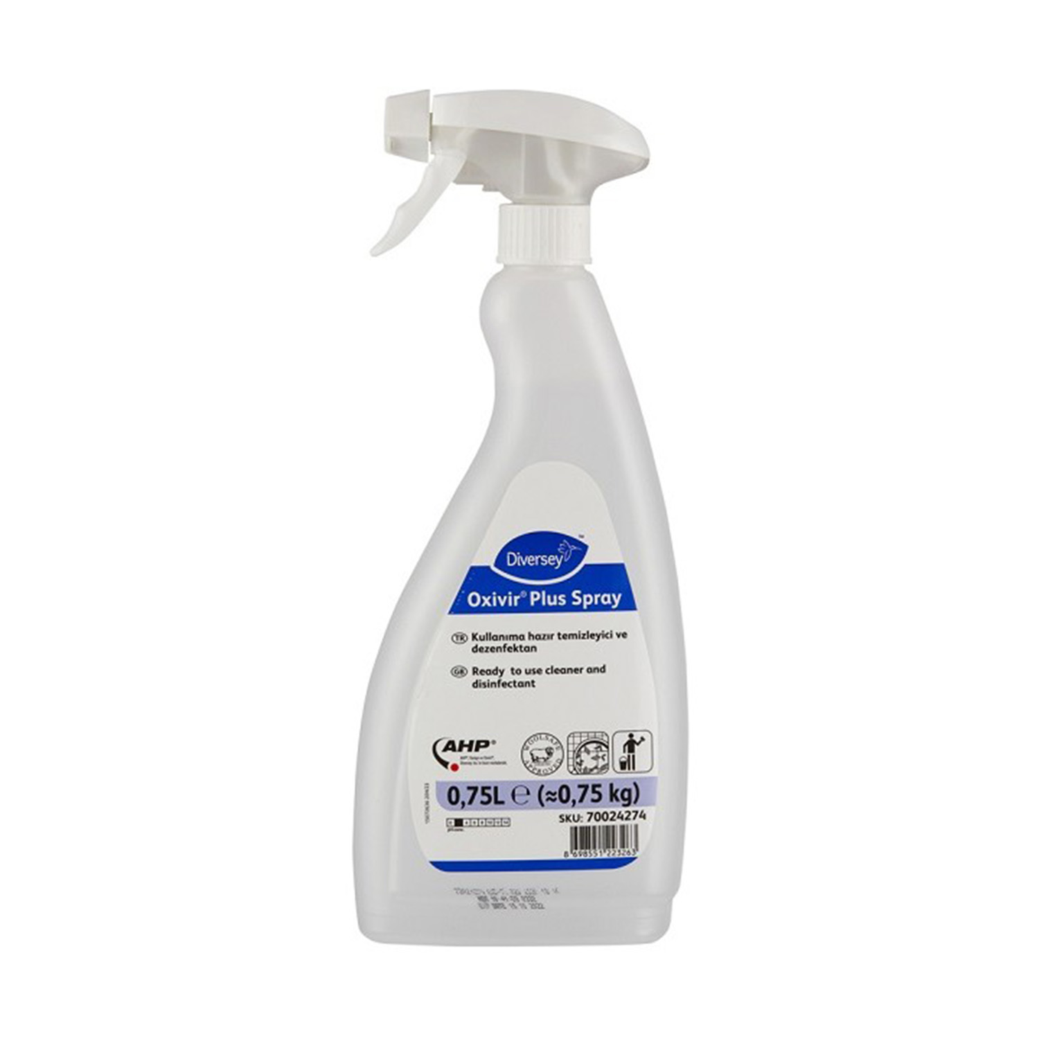 Diversey Oxivir Plus Sprey Yüzey Dezenfektanı 750 ml