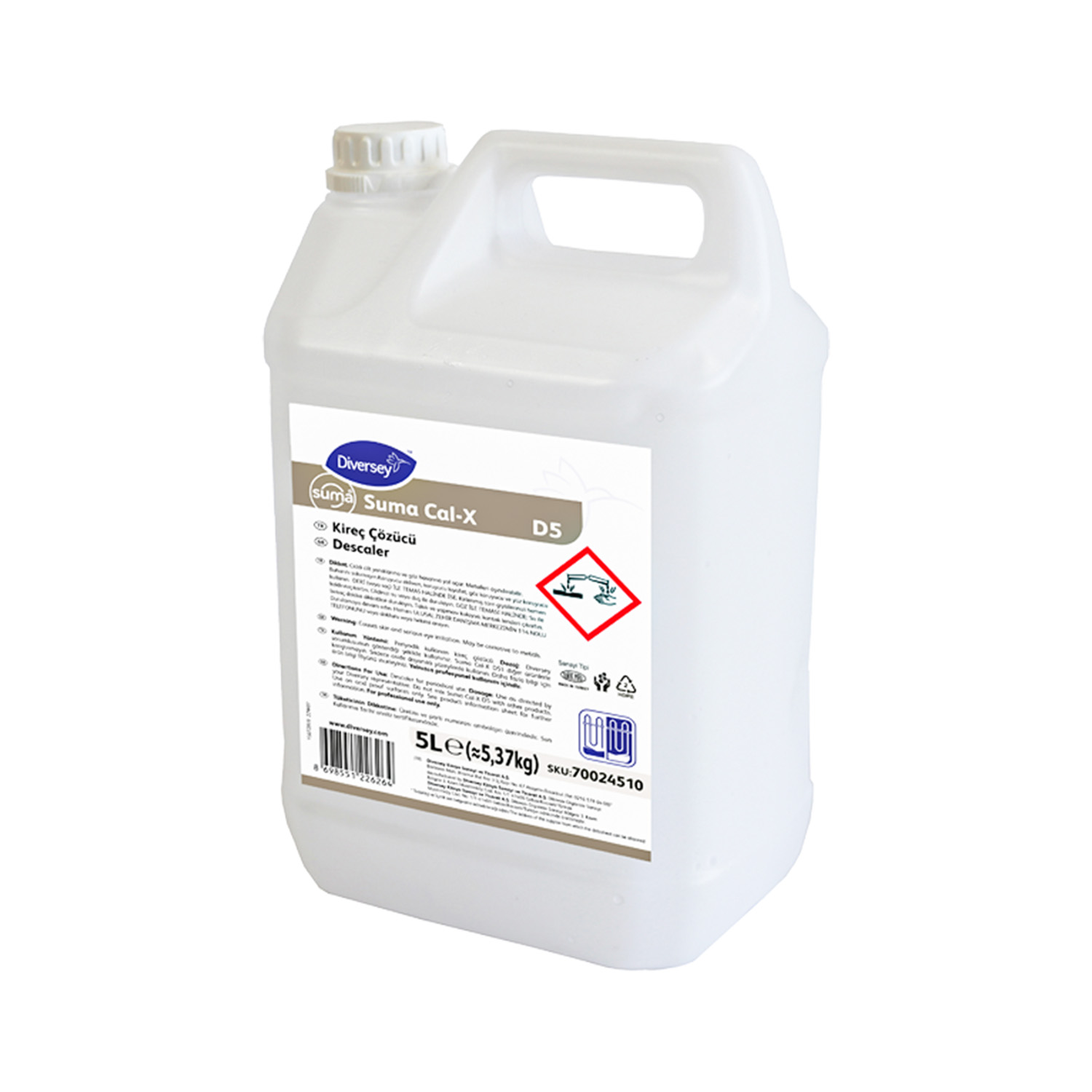 Diversey Suma Cal-X D5 Kireç Çözücü 5 L