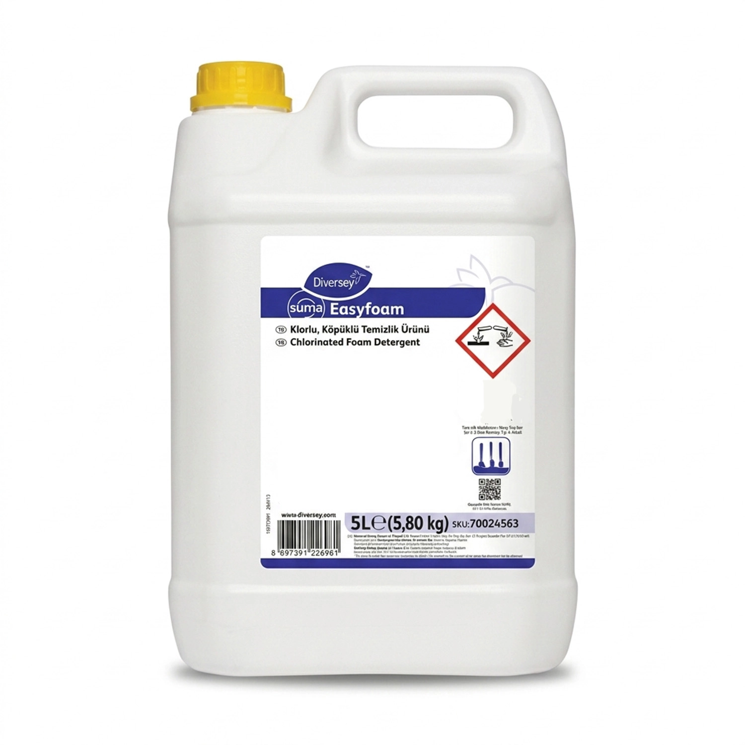 Diversey Suma Easyfoam Klorlu Köpüklü Temizlik Ürünü 5 L / 5,8 kg